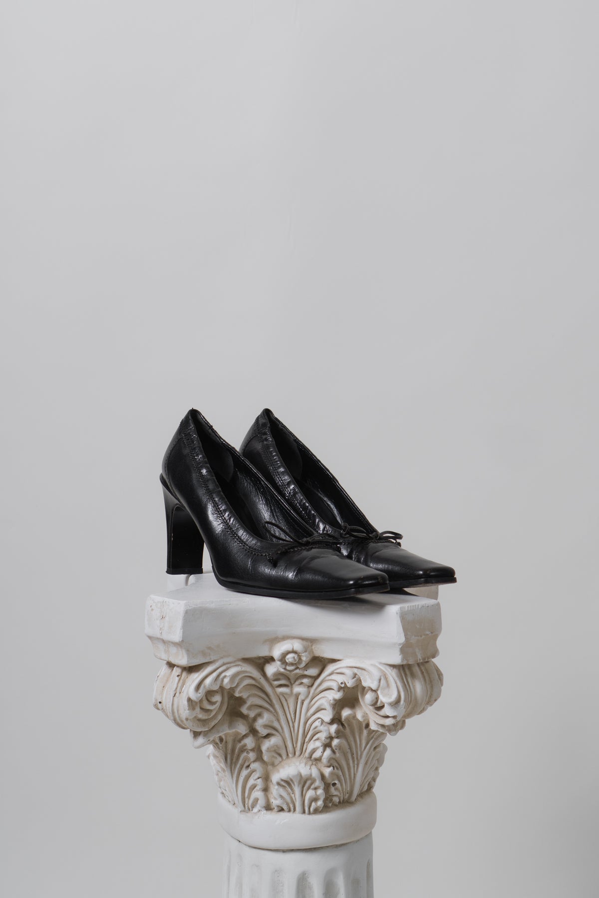 Y2K Emporio Armani Black Patent Leather Heels