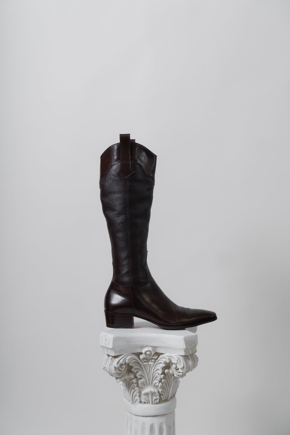 SANTONI Italian Brown Leather Fleece Lined Boots