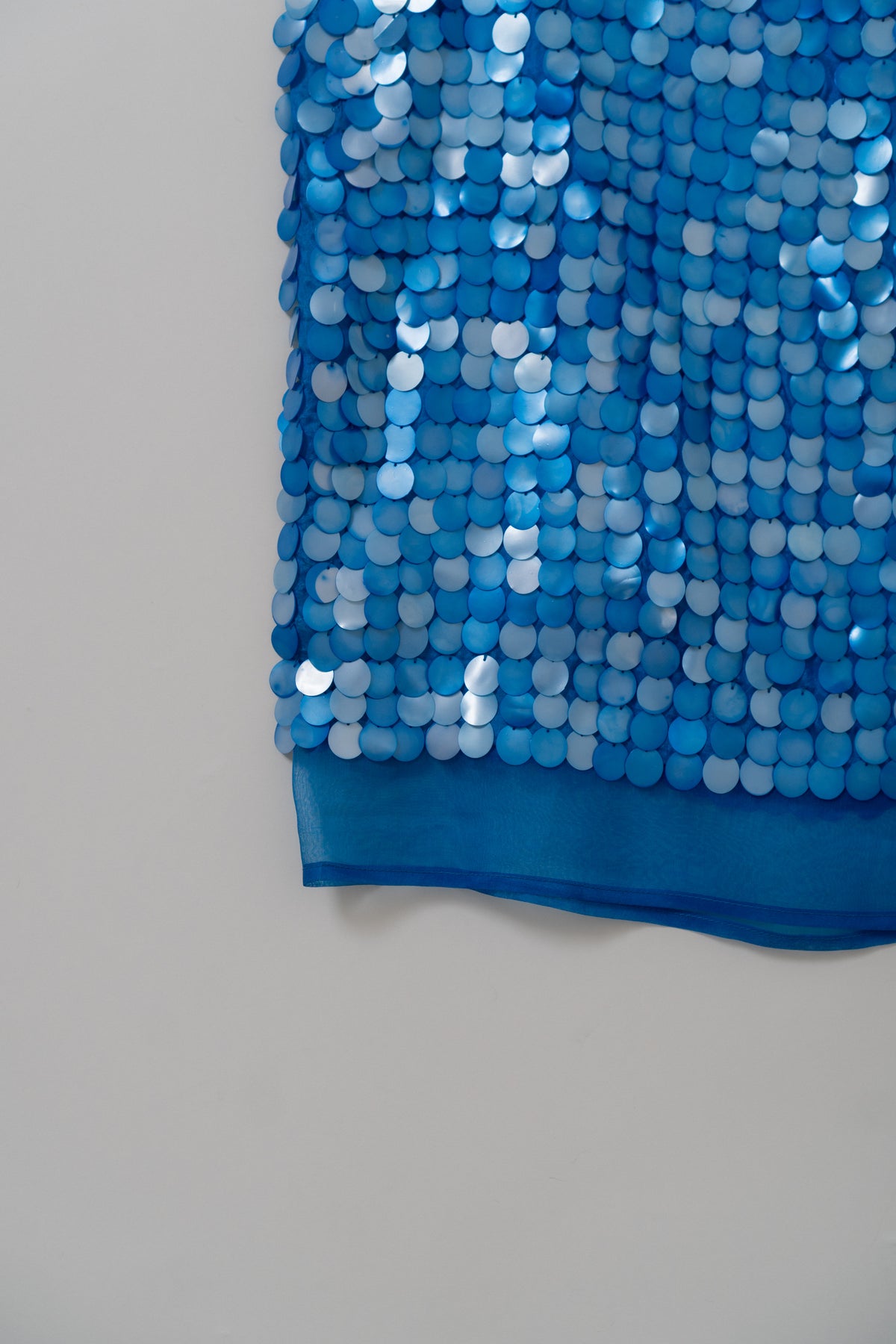 Y2K 100% Silk Blue Mermaid Skirt