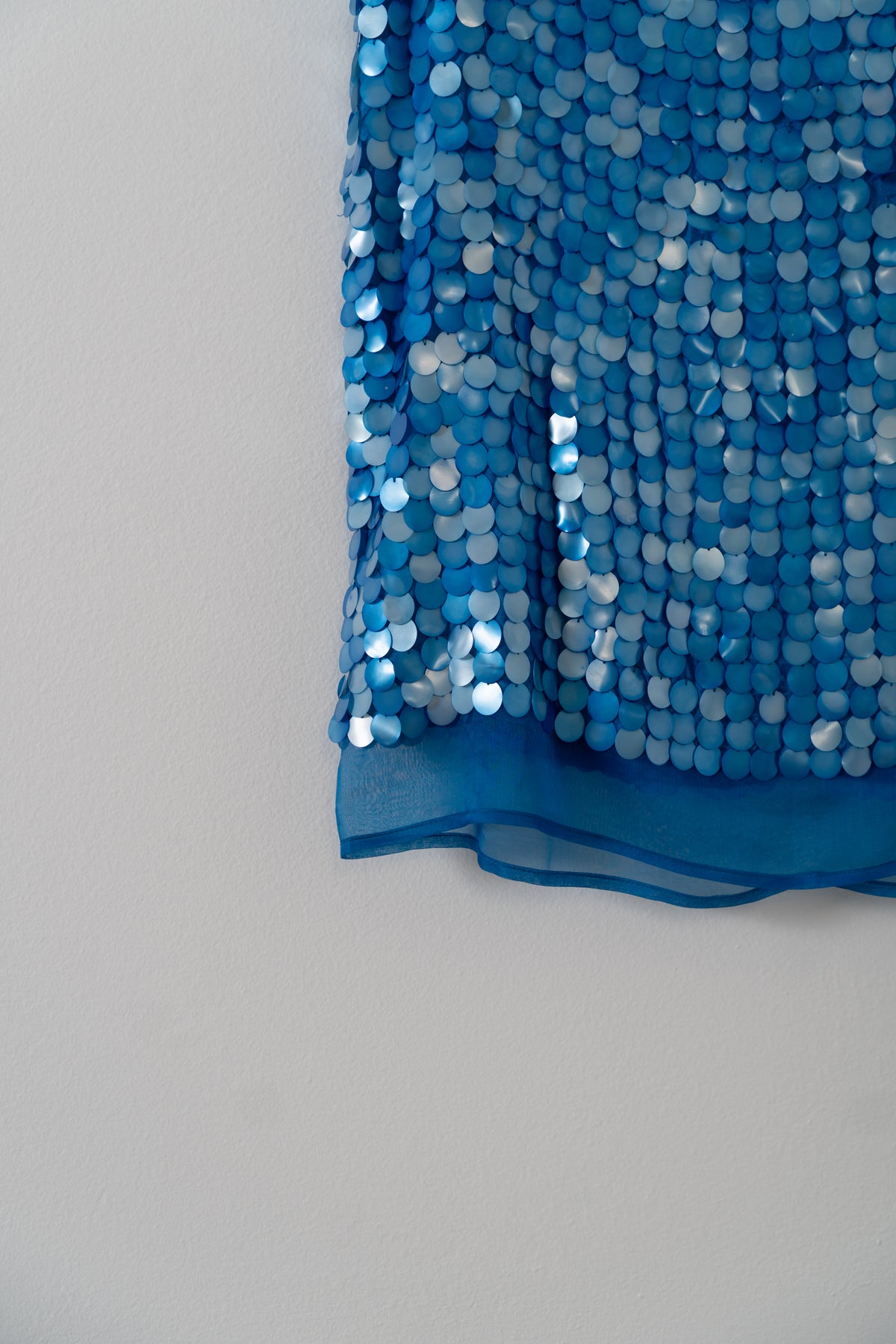 Y2K 100% Silk Blue Mermaid Skirt