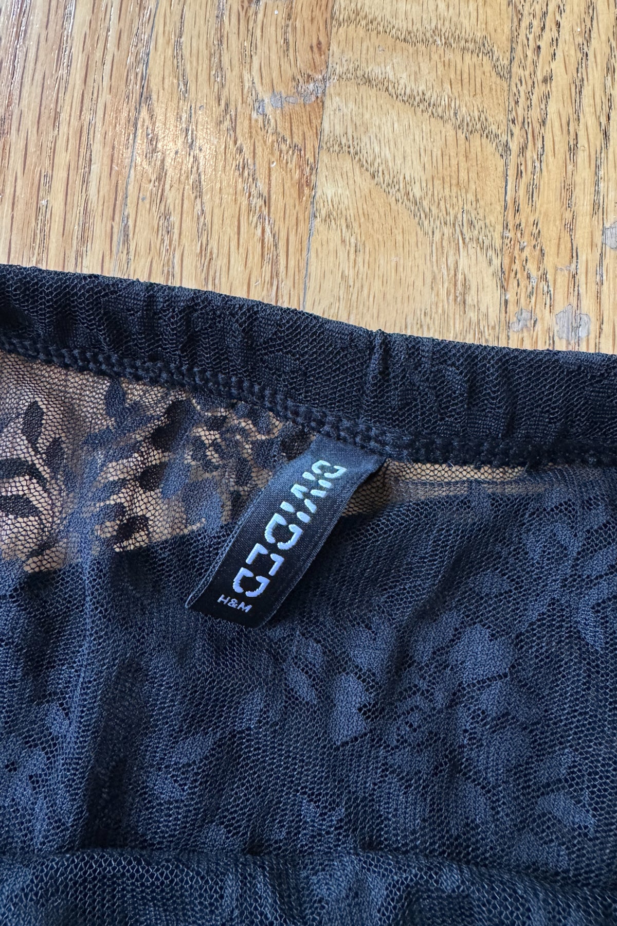 H&M Sheer Black Lace Maxi Skirt