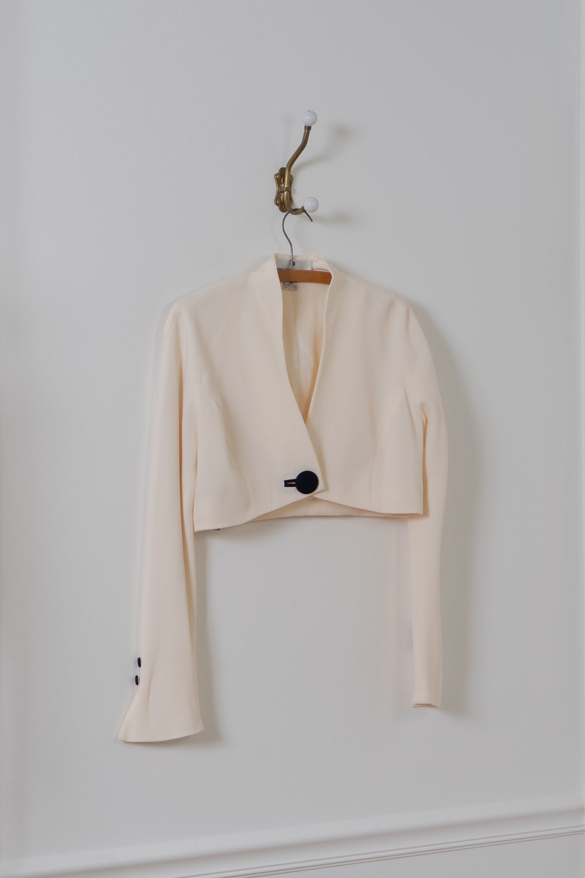 Vintage SAKS Cream Cropped Blazer