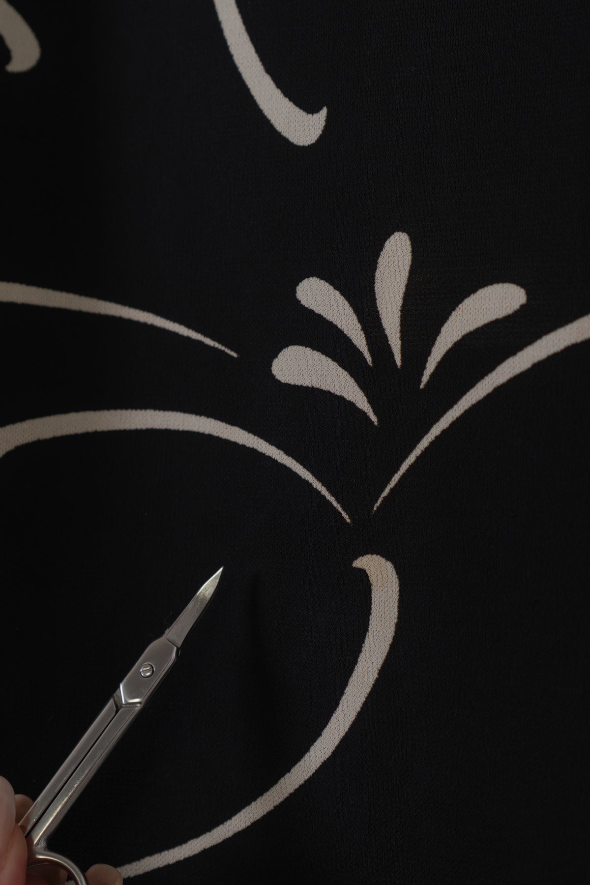 Vintage Black Abstract Floral Tank Top