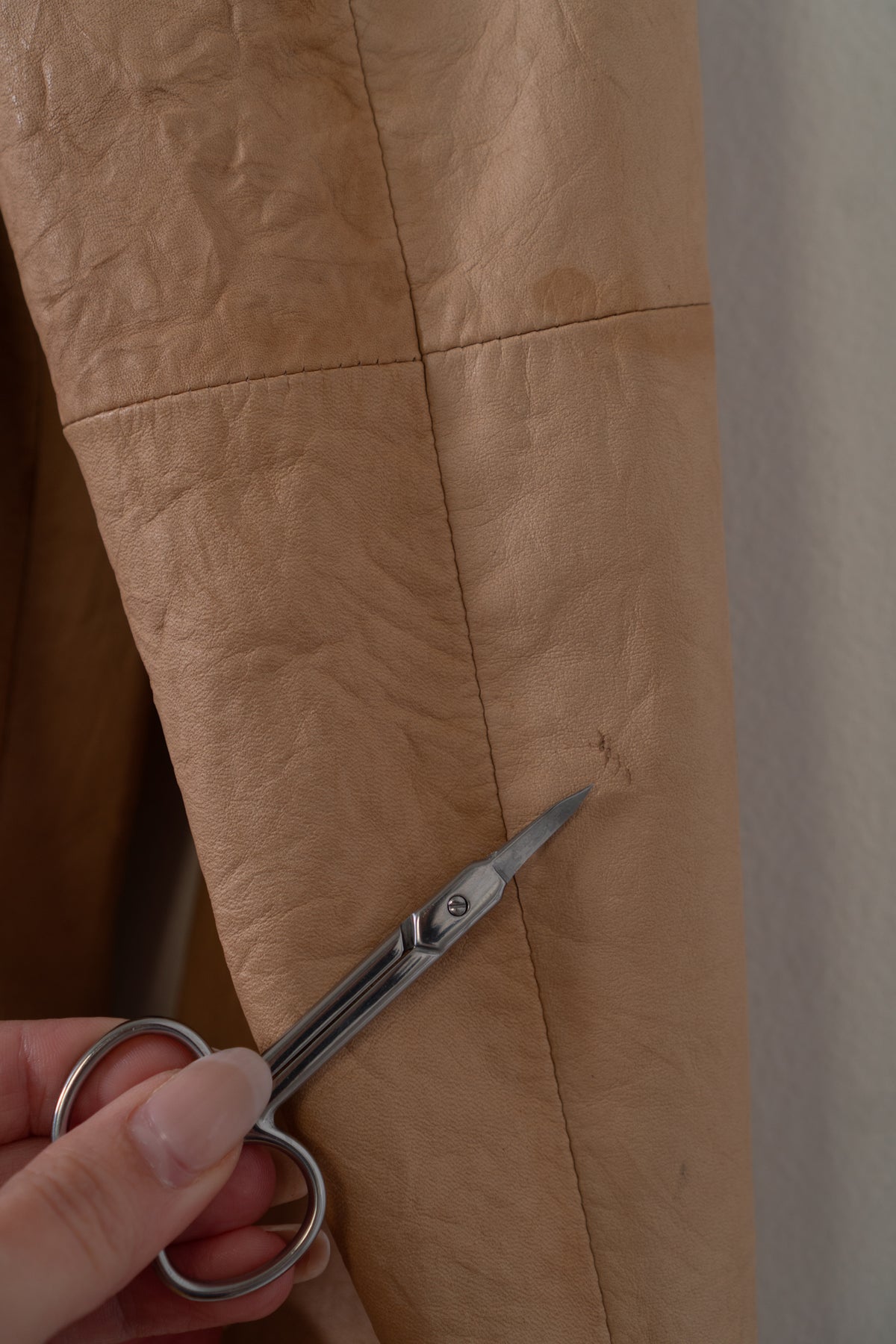 Vintage Tan Worn Leather Blazer