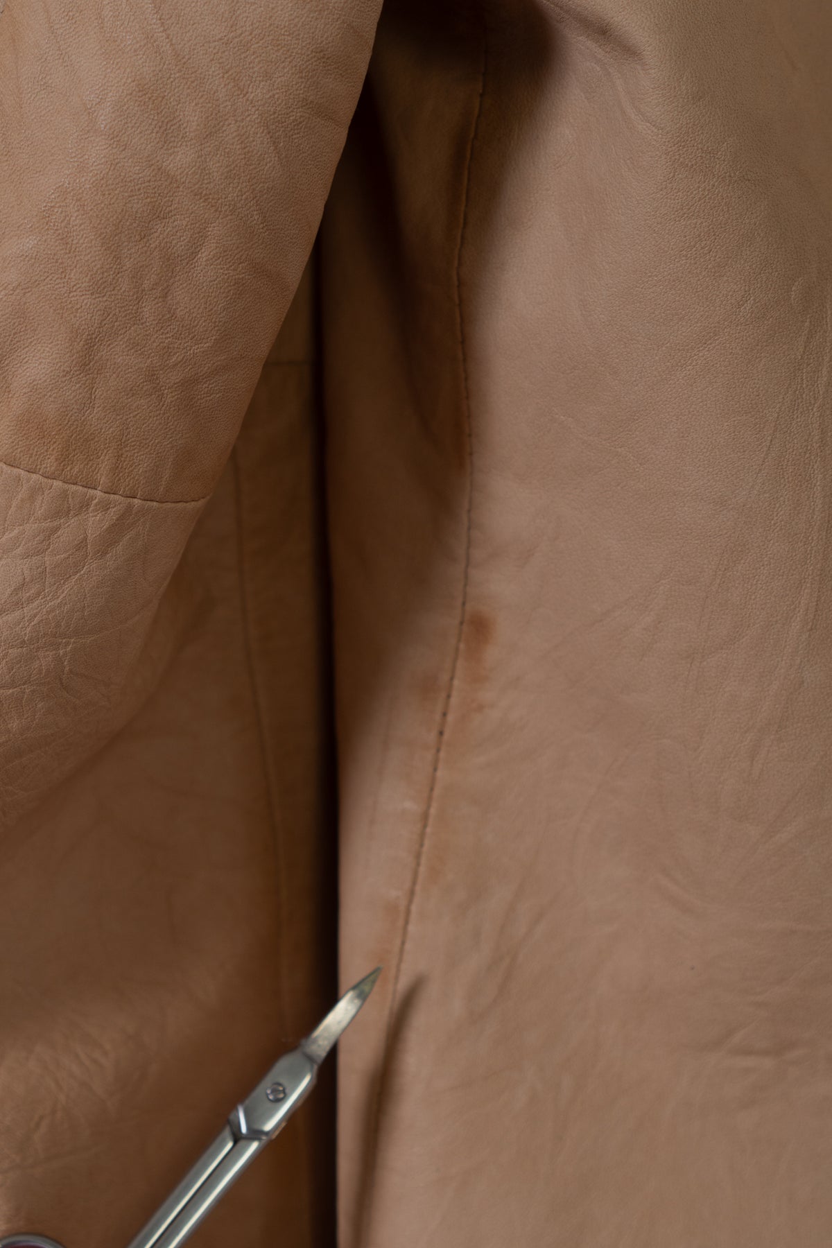 Vintage Tan Worn Leather Blazer