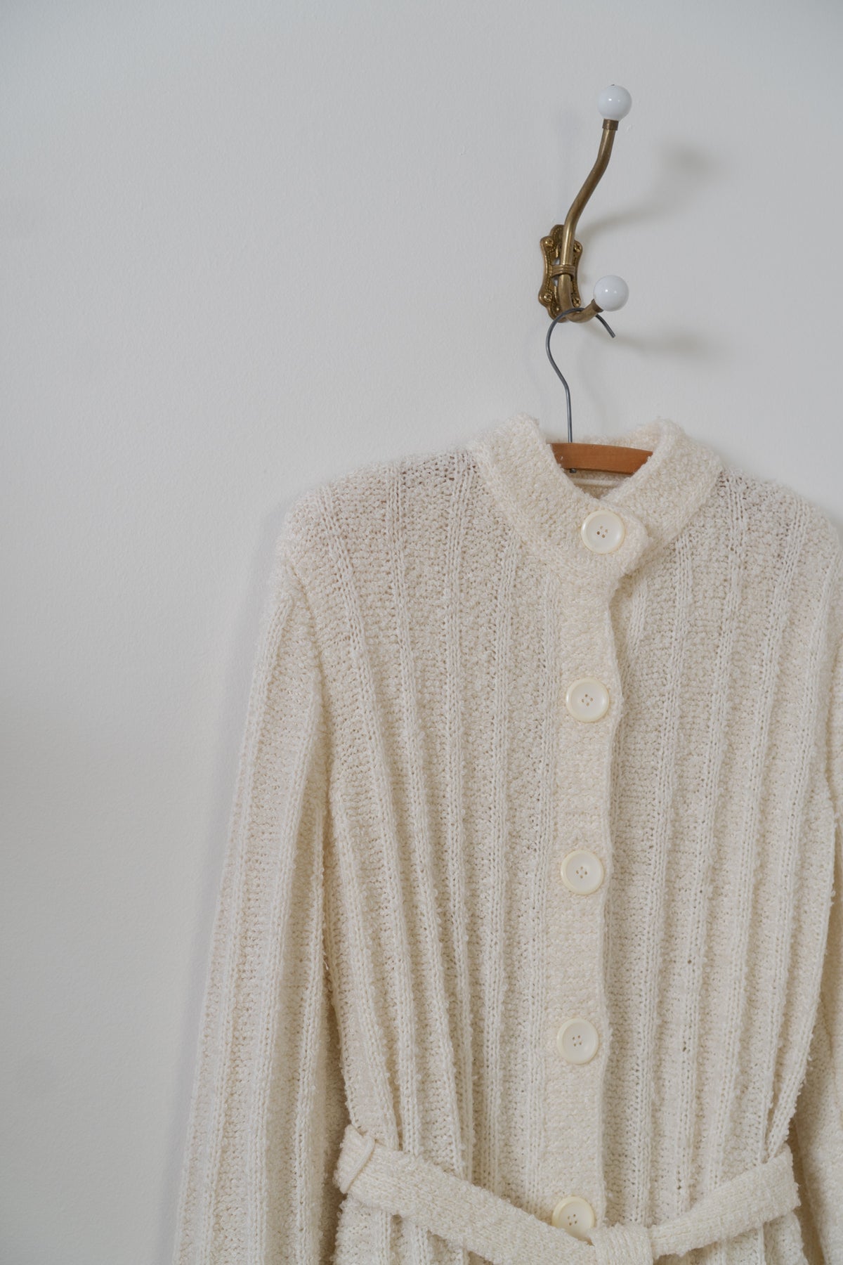 Vintage Cream Boucle Cardian Duster