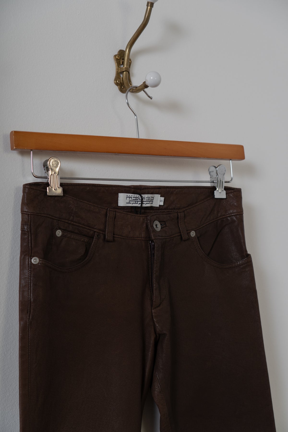 Vintage Brown Leather Hot Pants