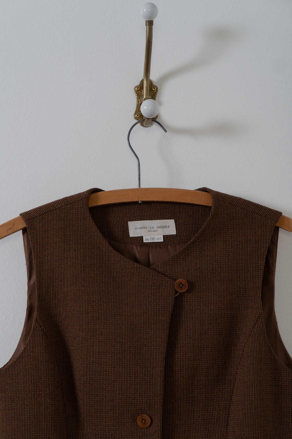 Vintage Brown Woven Vest