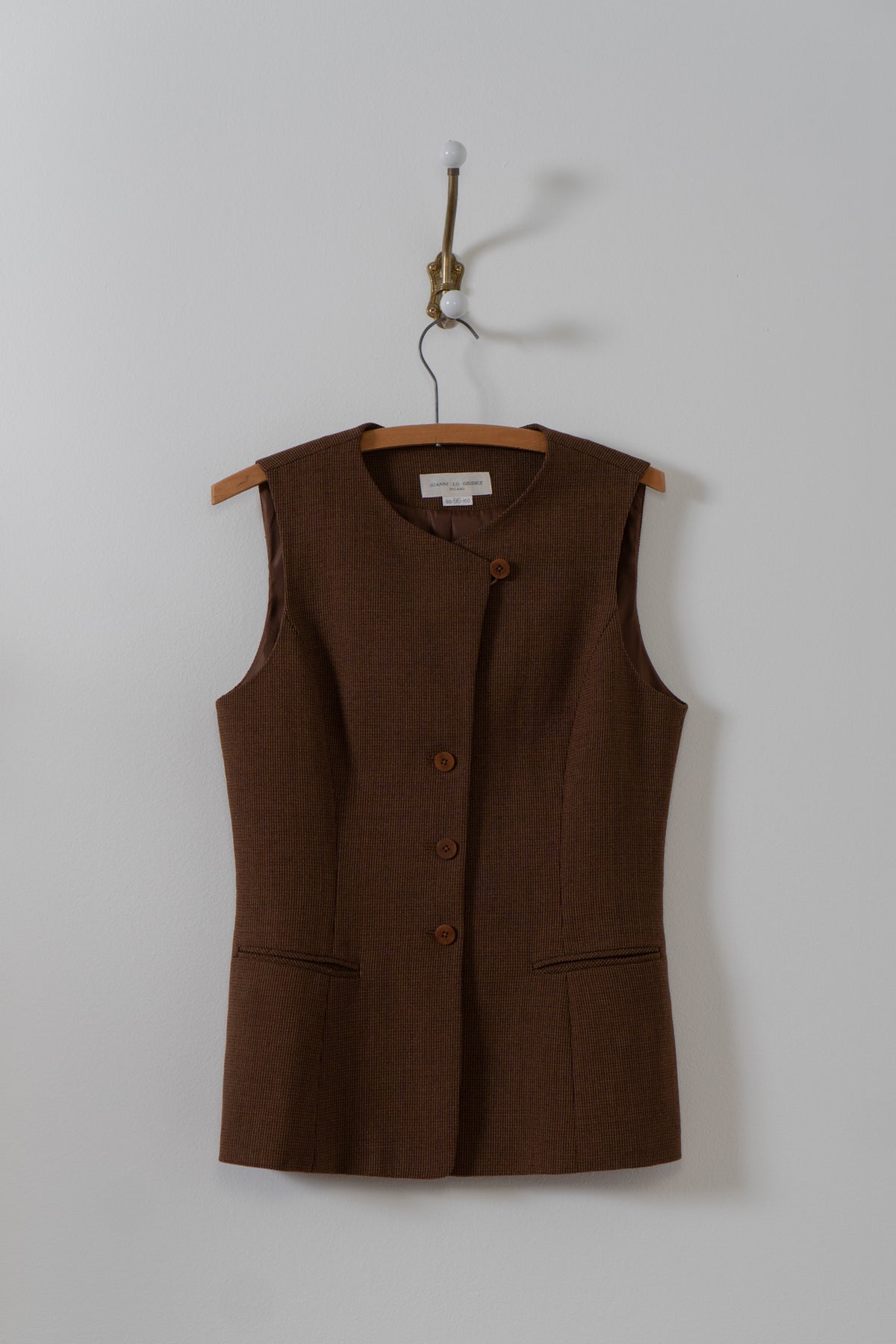 Vintage Brown Woven Vest