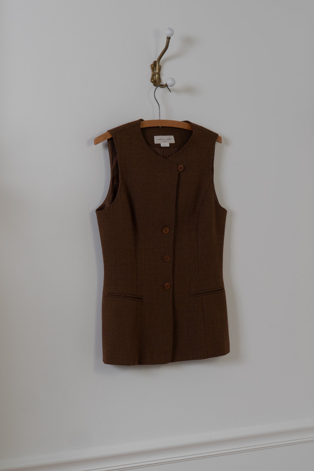 Vintage Brown Woven Vest