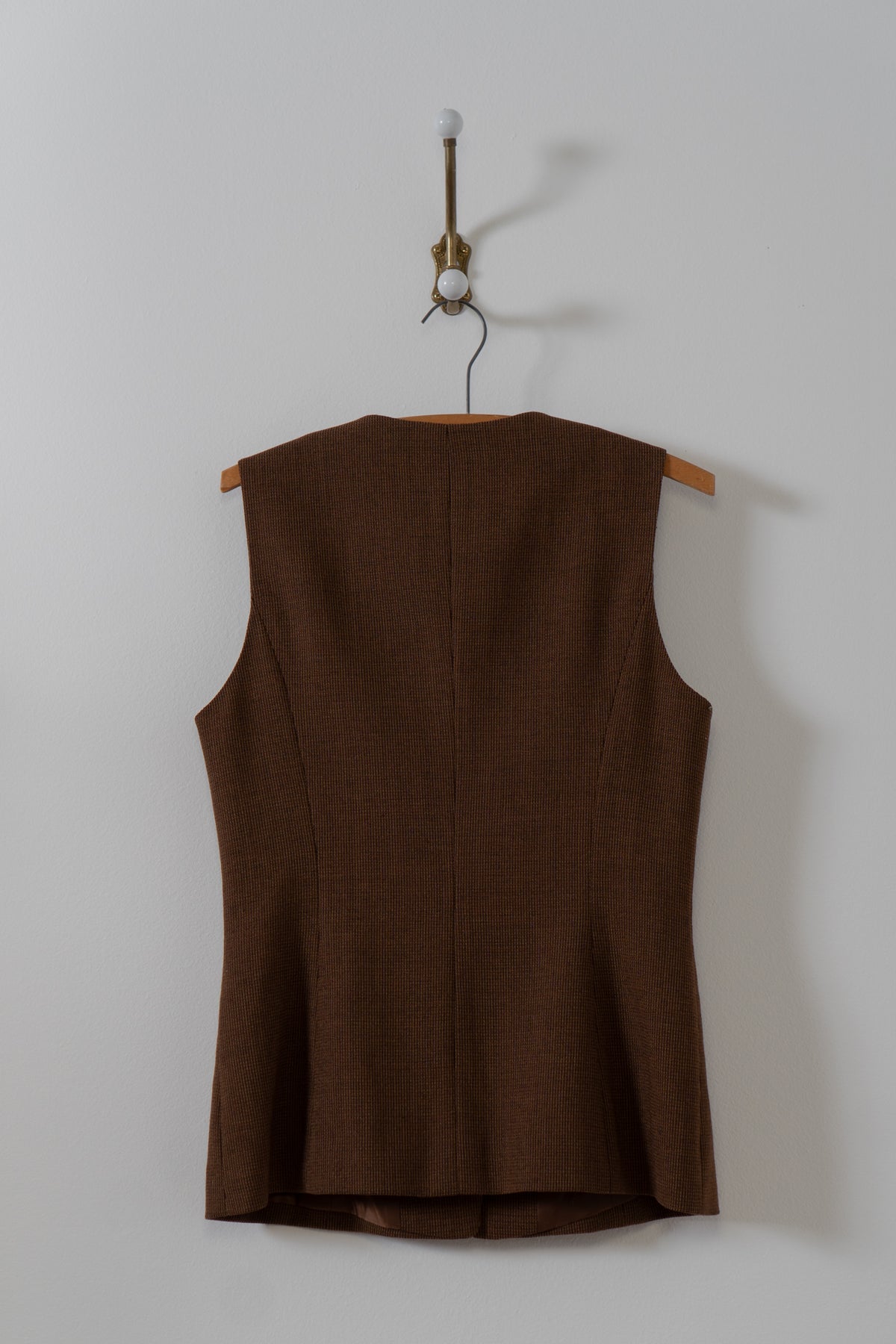 Vintage Brown Woven Vest