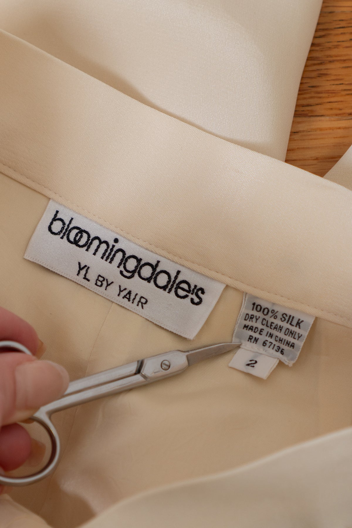 Vintage Cream Silk High Waisted Trousers