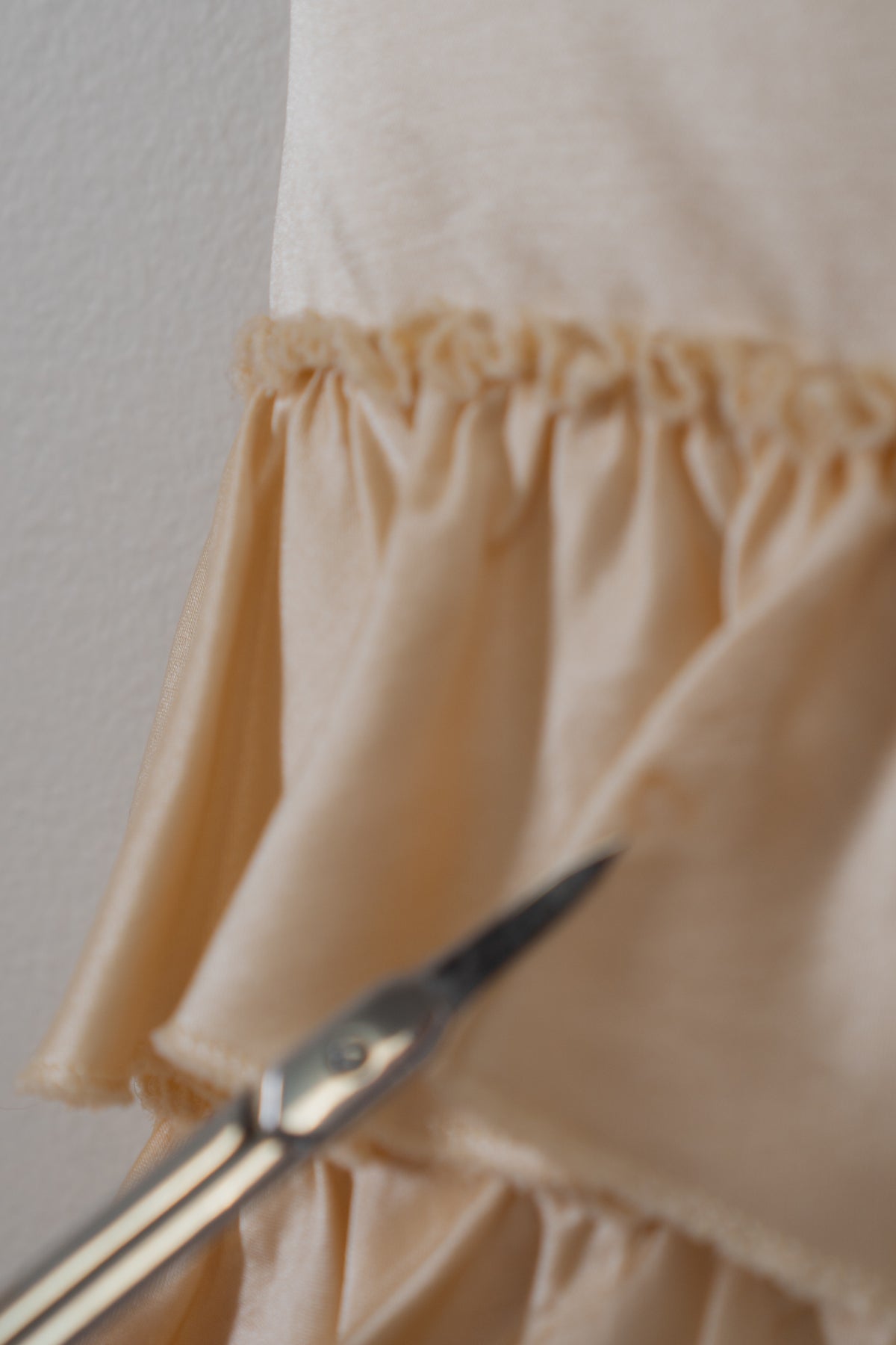 MARNI Italian Cream Silk Ruffle Hem Skirt