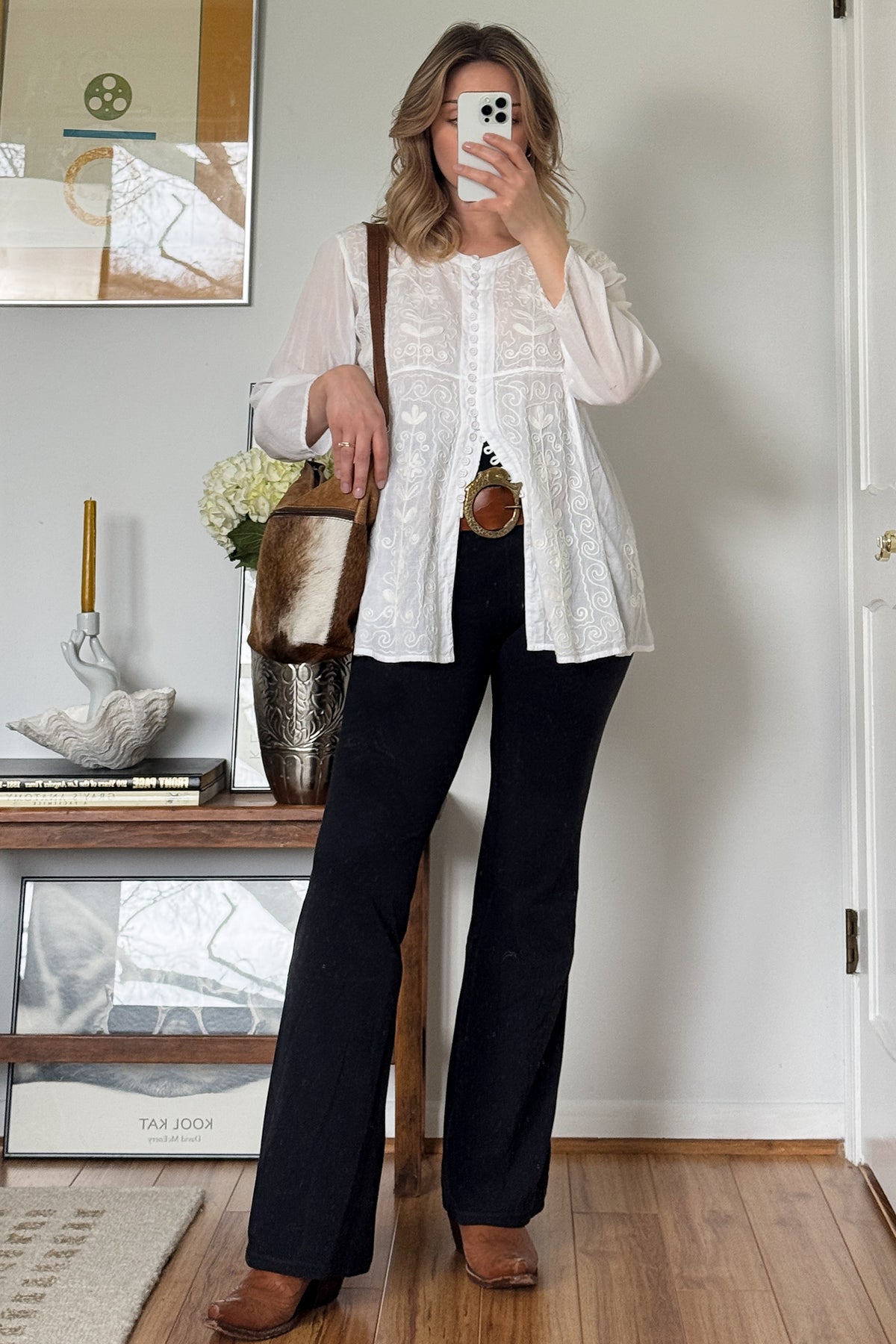 VTG Embroidered Button Up Top