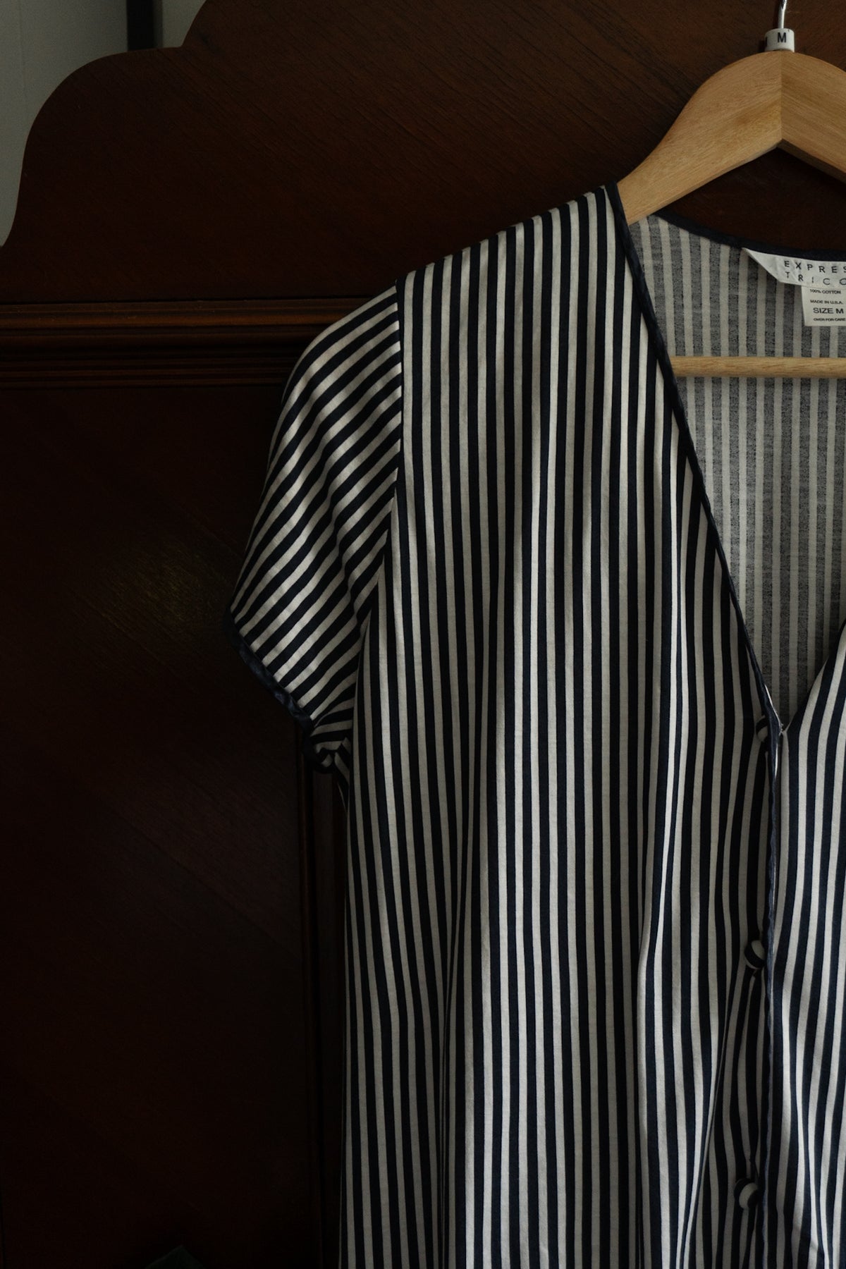 Vintage Navy Stripe Maxi Dress