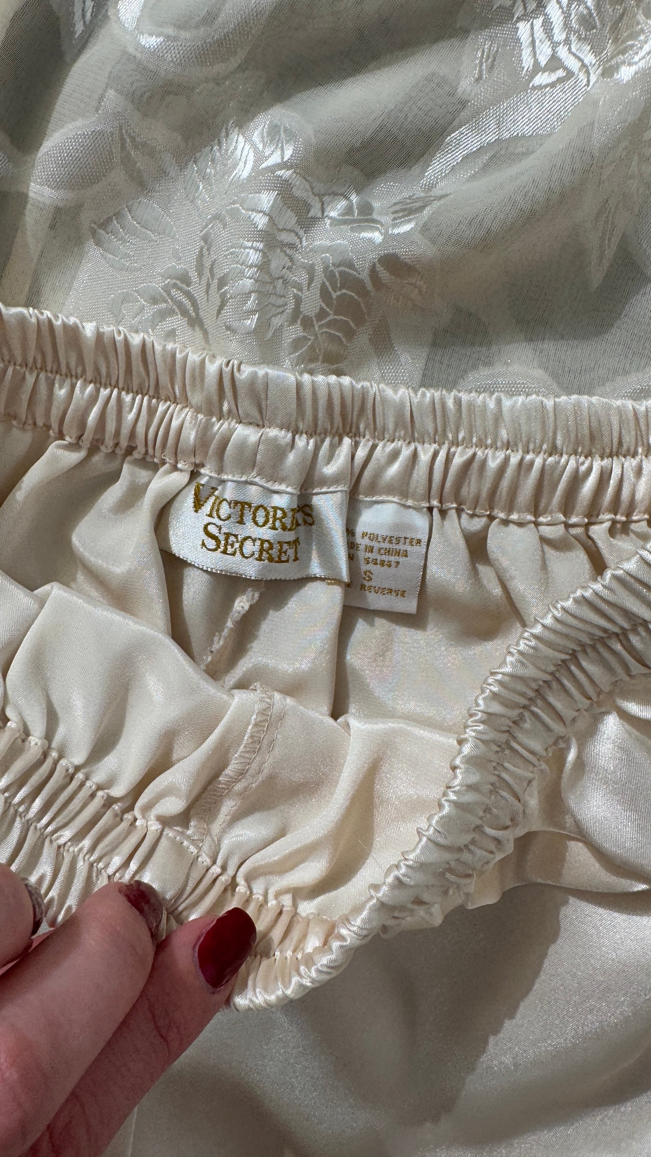 Vintage VICTORIA'S SECRET Jacquard Top & Shorts Set