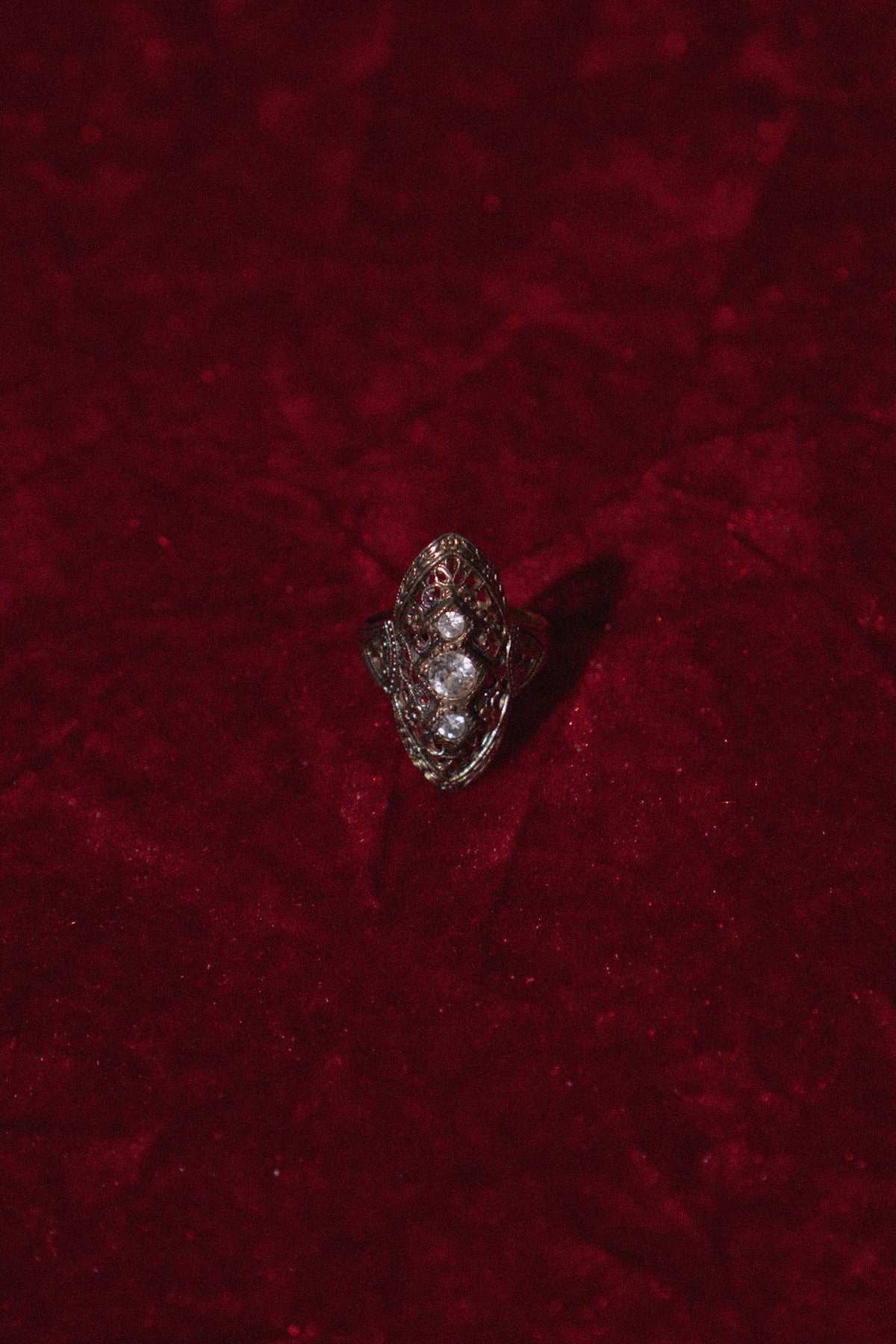 Vintage Gold Tone Trio Ring