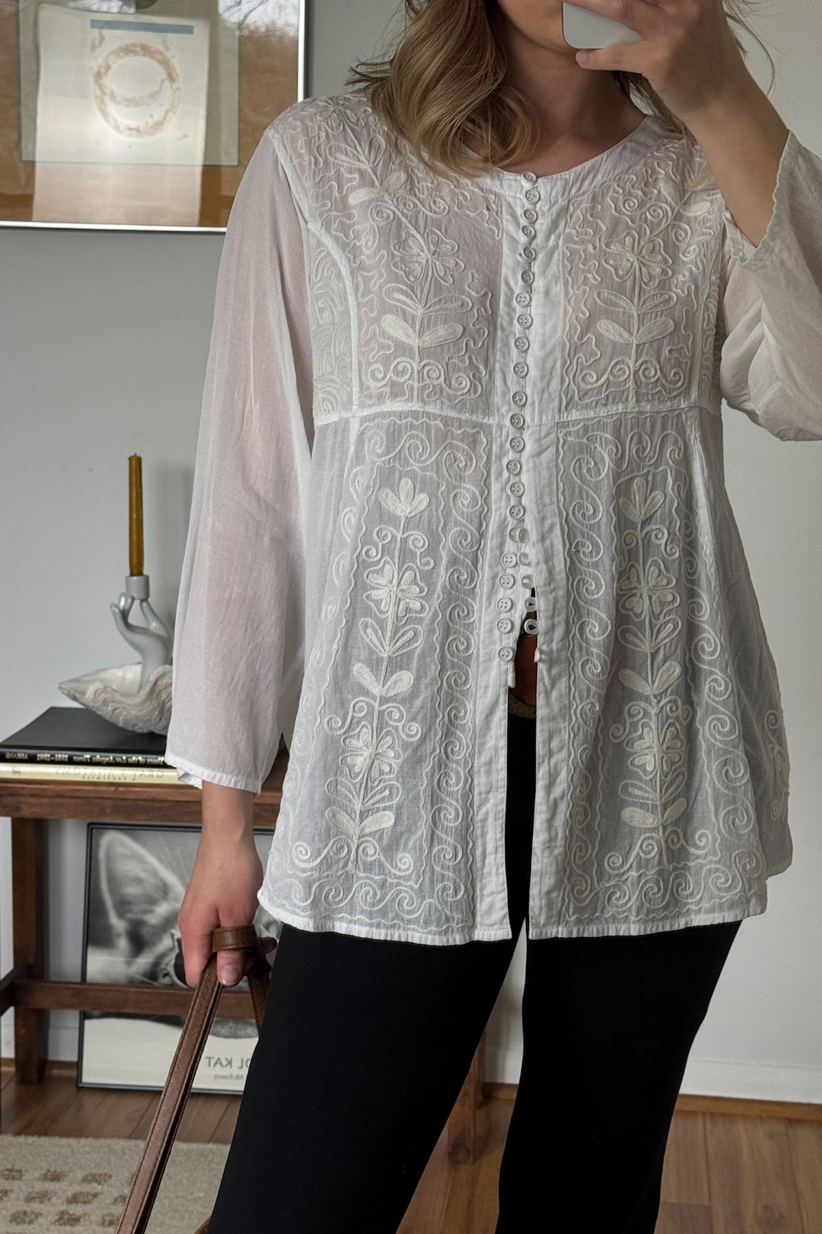 VTG Embroidered Button Up Top