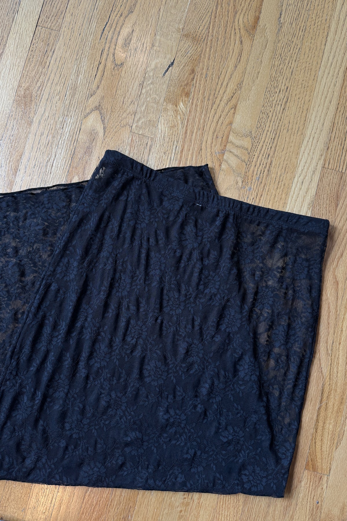 H&M Sheer Black Lace Maxi Skirt