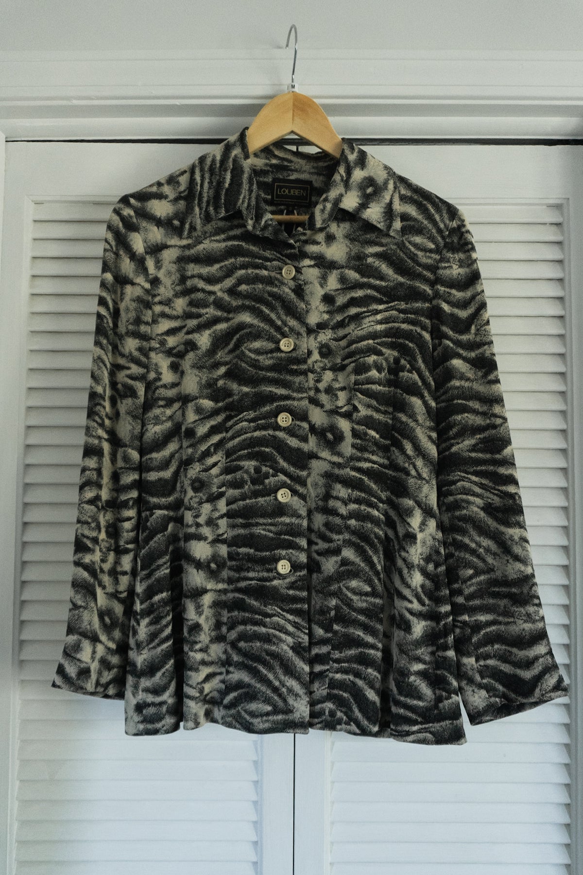 Vintage Animal Print Blazer