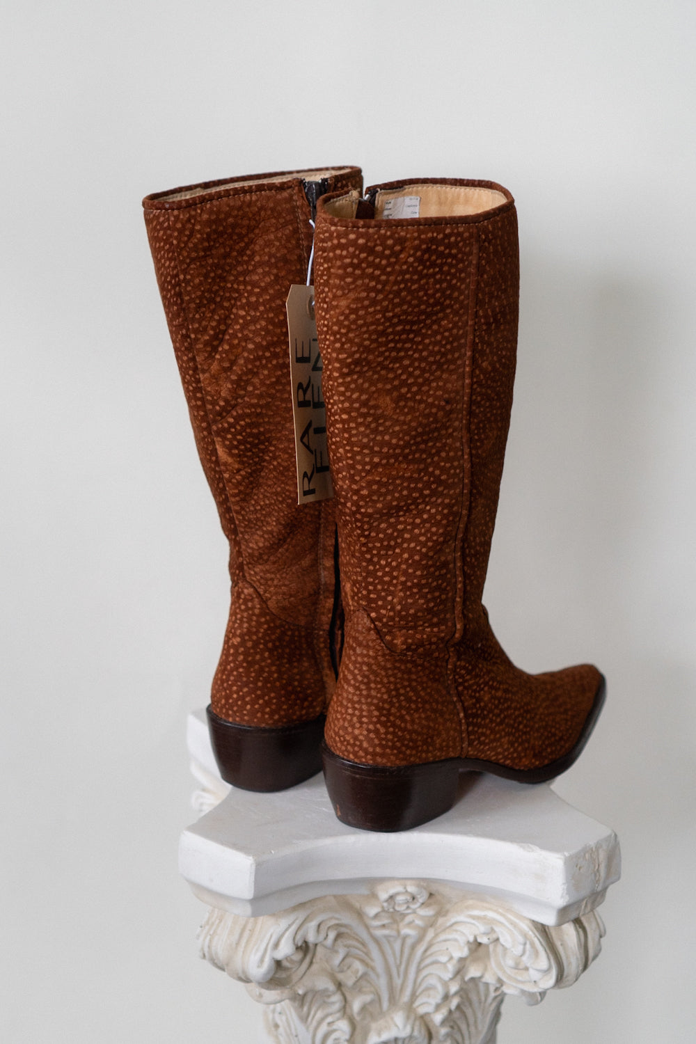 Vintage RARE Carpincho Suede Western Boots