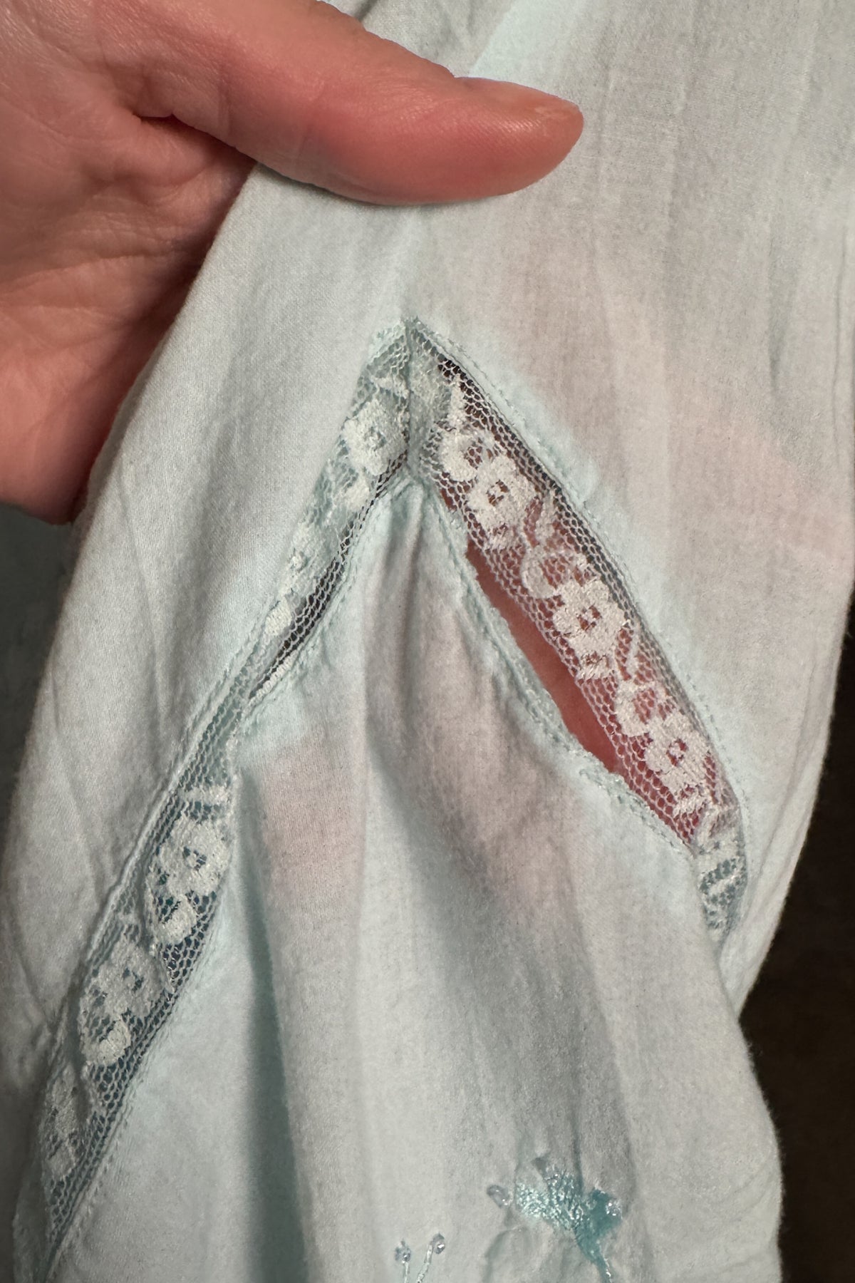 Vintage Cotton Baby Blue Dress