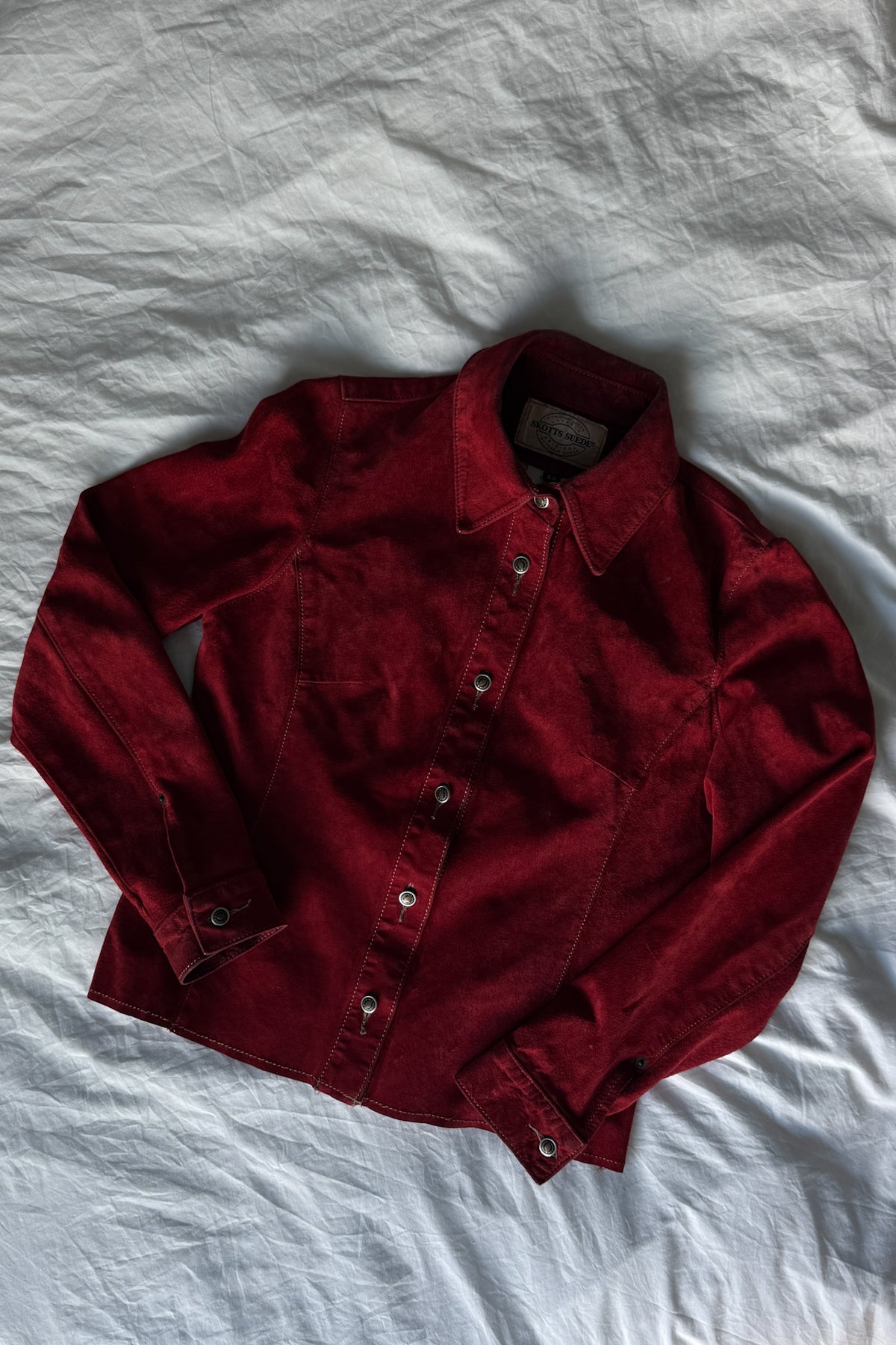 Vintage Red Suede Jacket