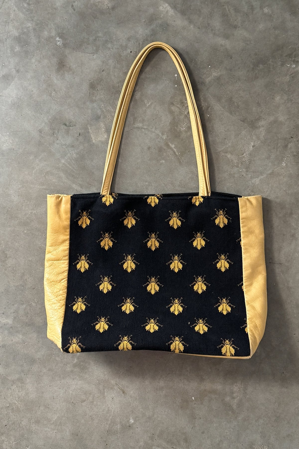 Honey Bee Tapestry Genuine Leather Oversized