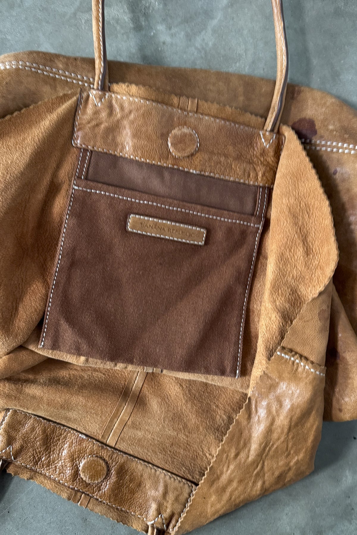 100% Leather Perfect Patina Tote Bag