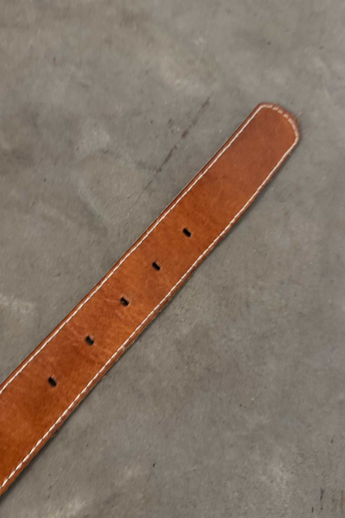 Vintage 100% Leather Cognac Belt