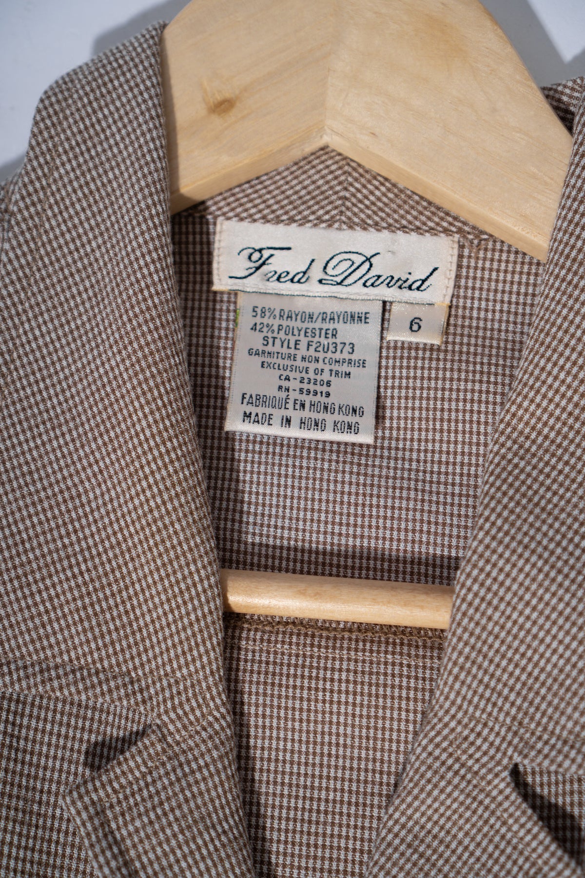 Vintage Checkered Tan Vest