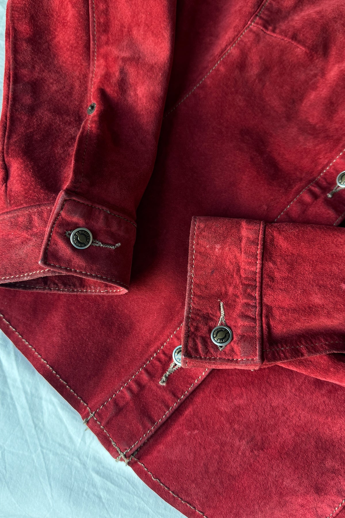 Vintage Red Suede Jacket