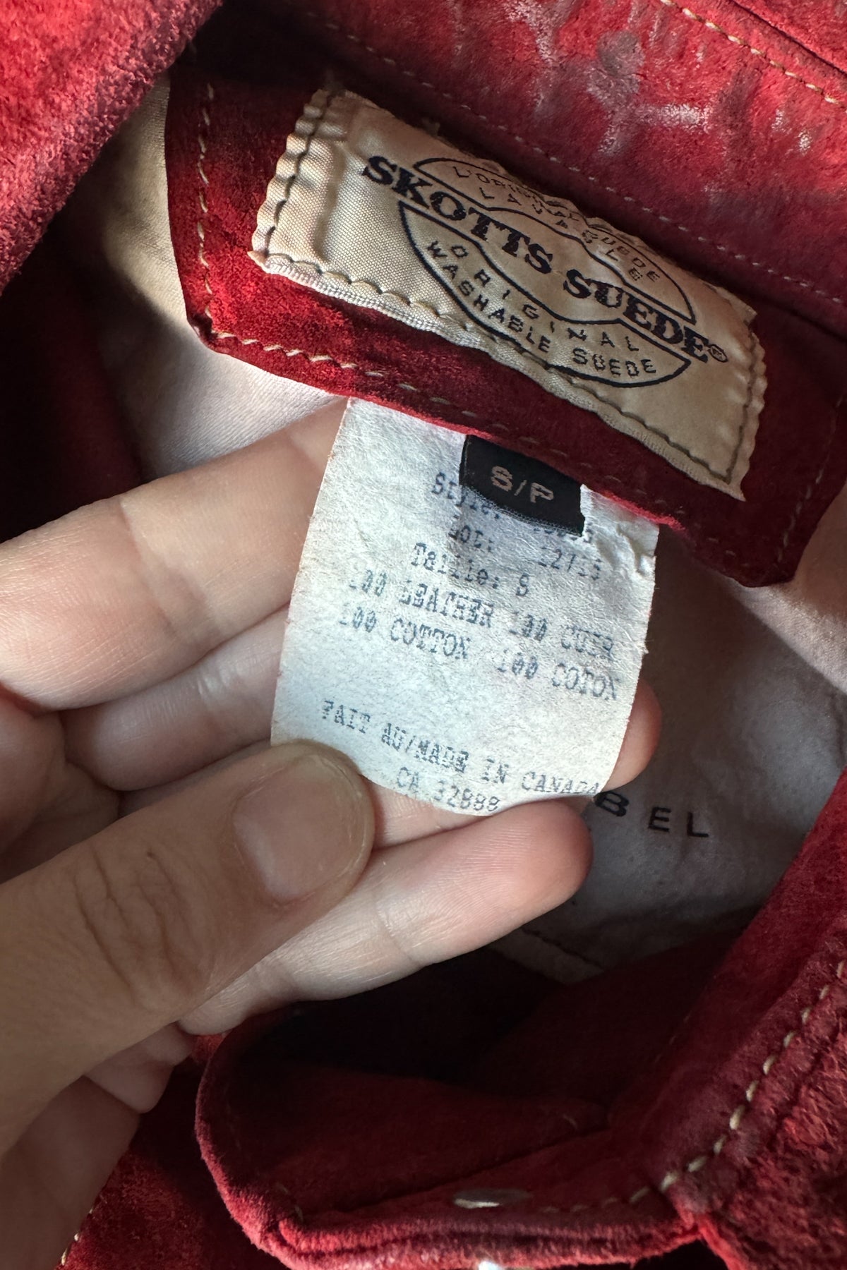 Vintage Red Suede Jacket