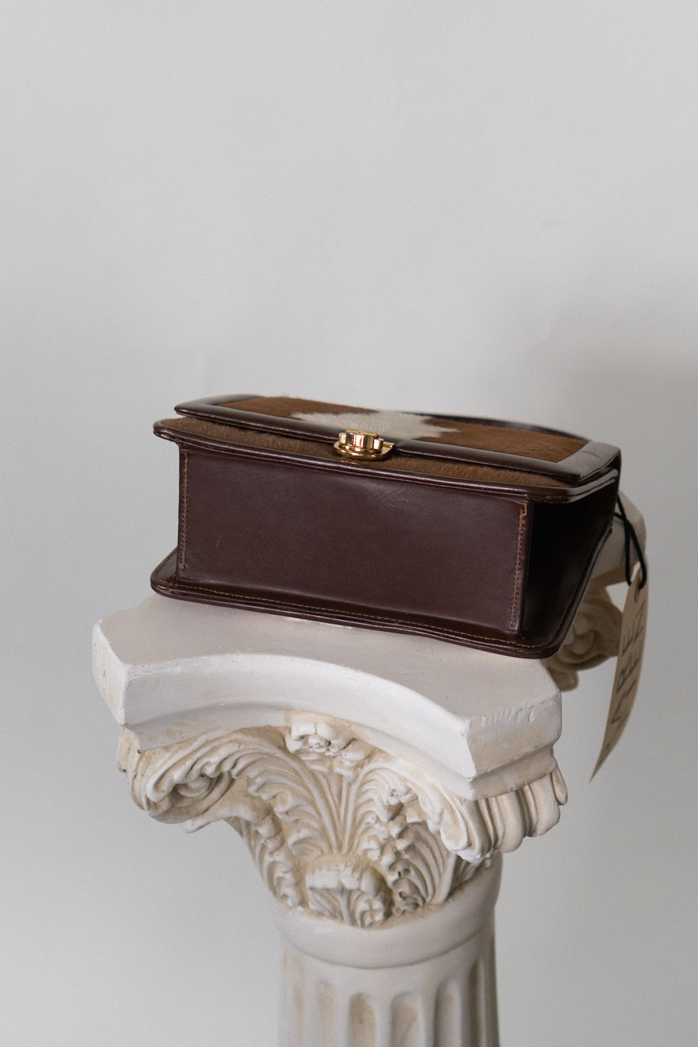 Vintage Calf Hair Tan Handbag