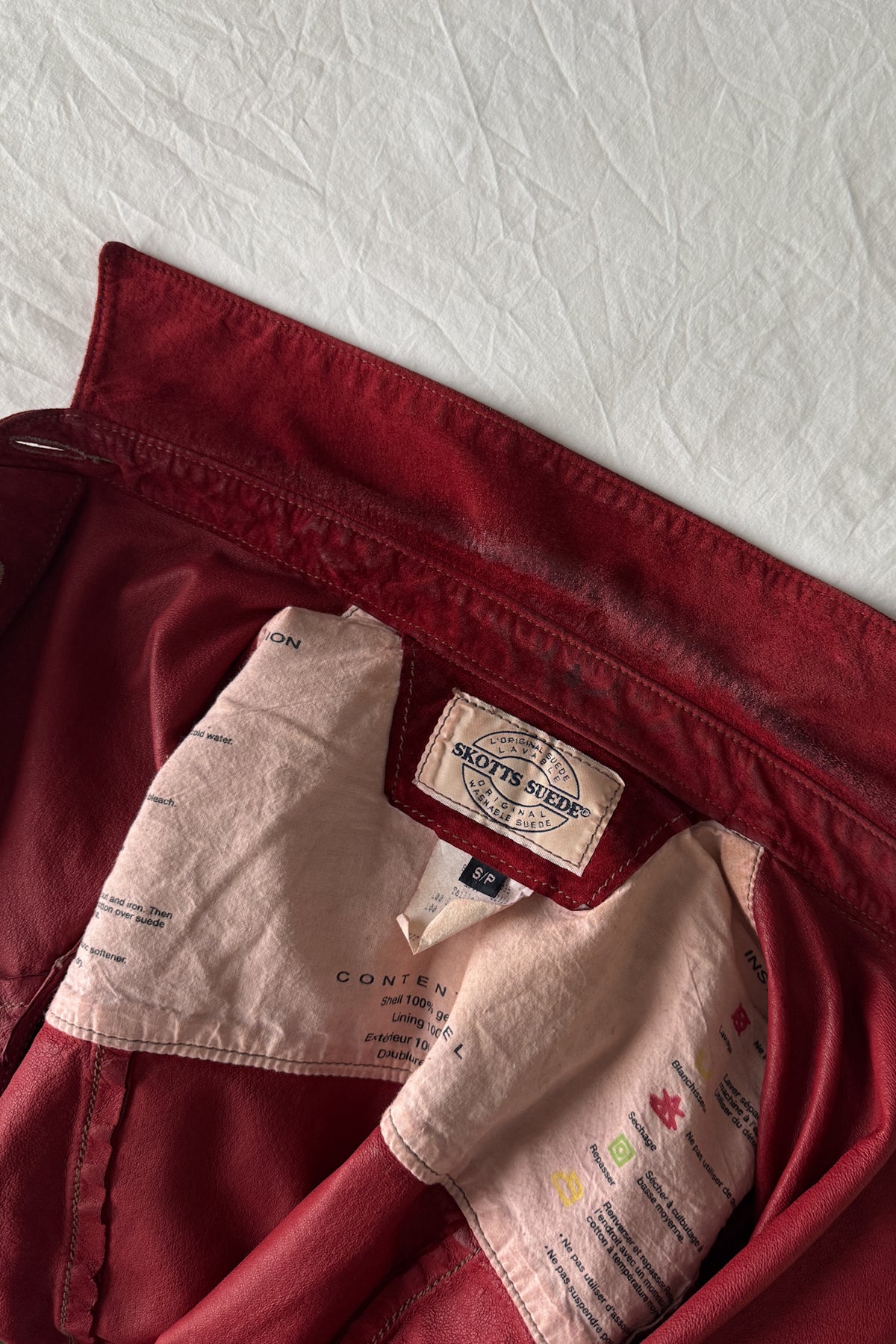 Vintage Red Suede Jacket