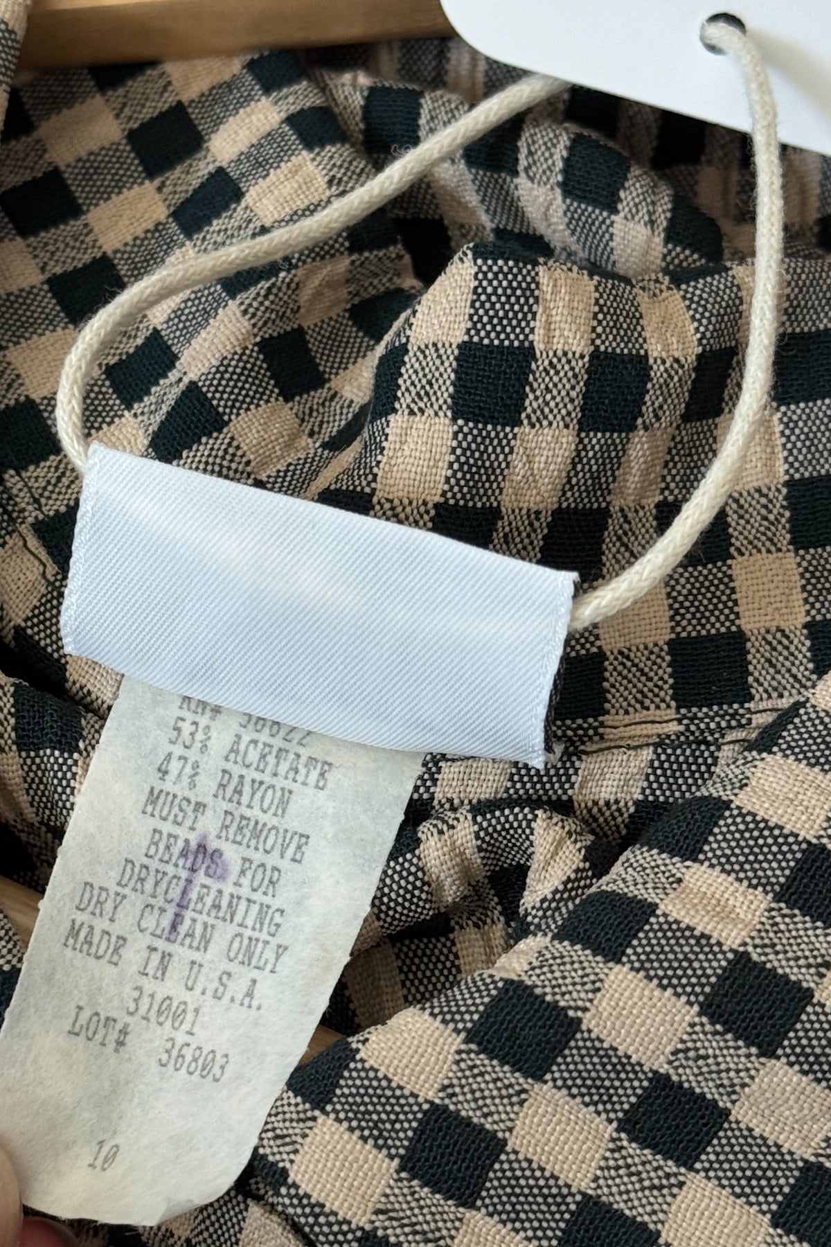 Vintage Green Gingham Button Up
