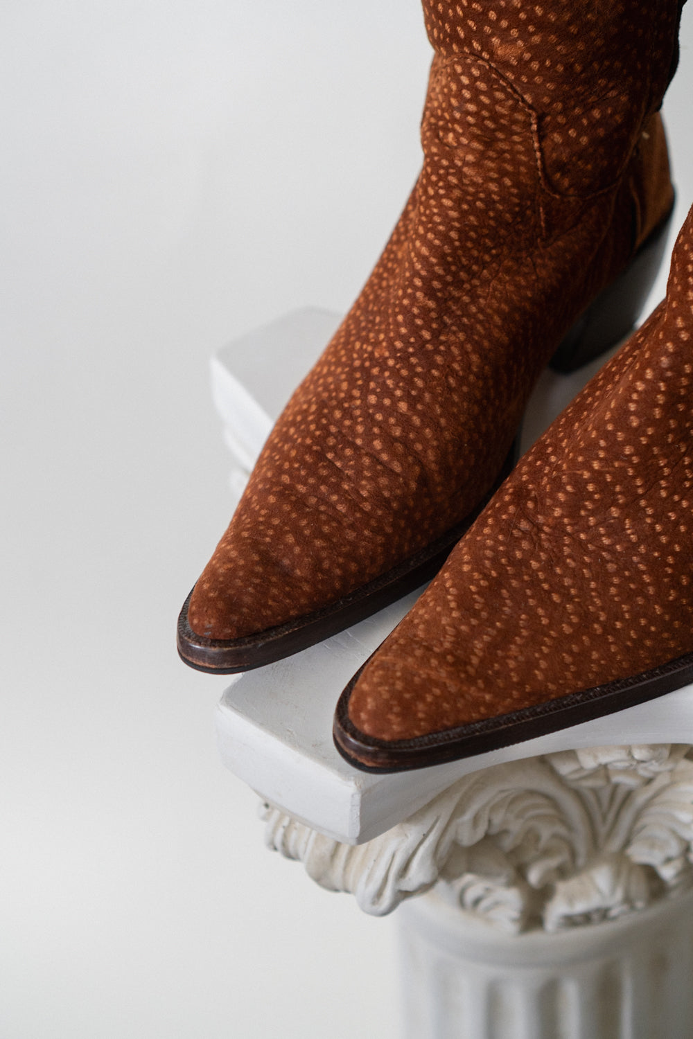 Vintage RARE Carpincho Suede Western Boots