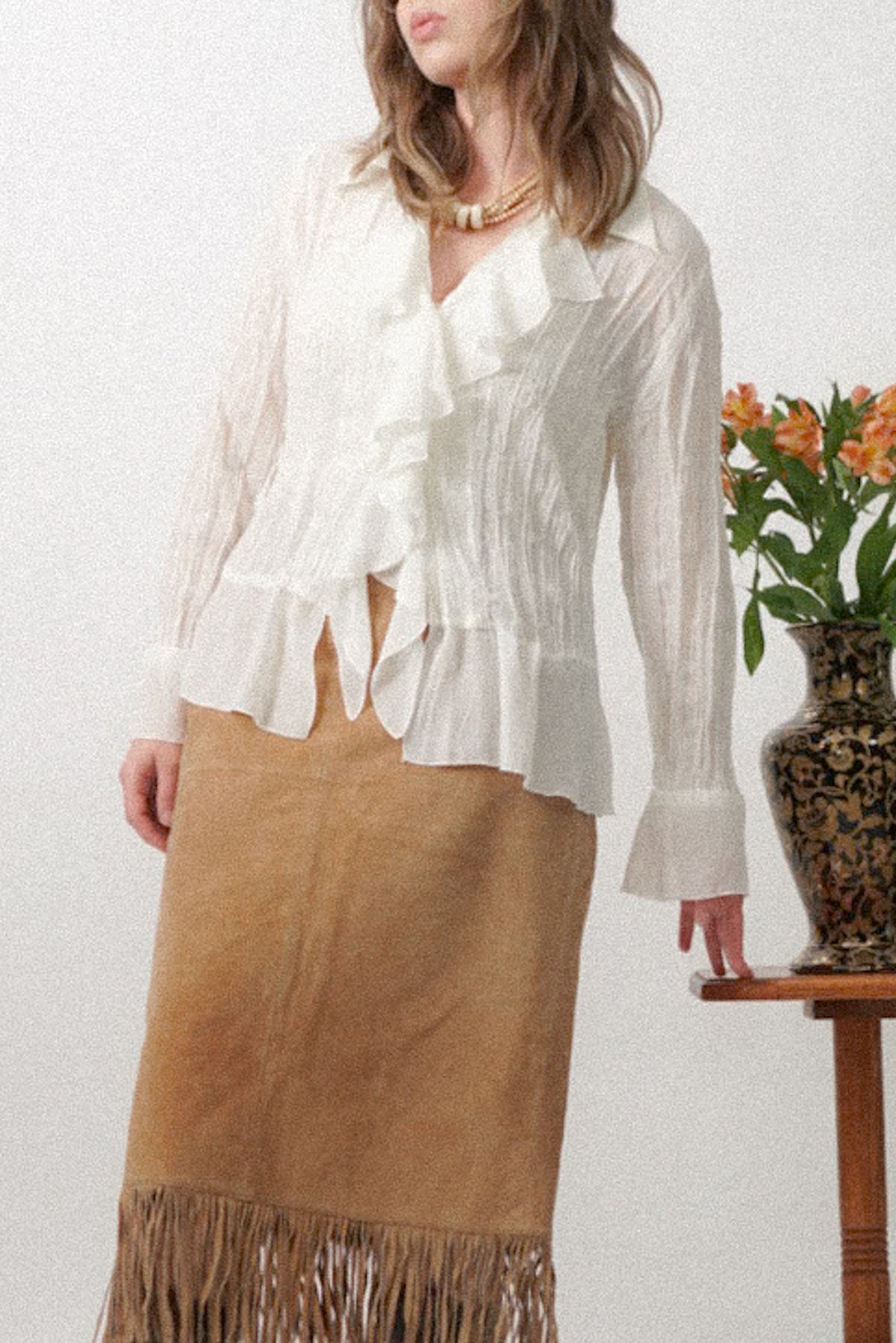 Vintage Ruffle Blouse