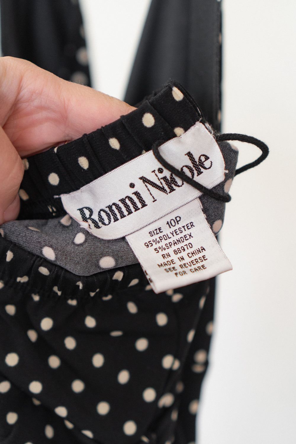 Vintage Black Polka Dot Halter Top