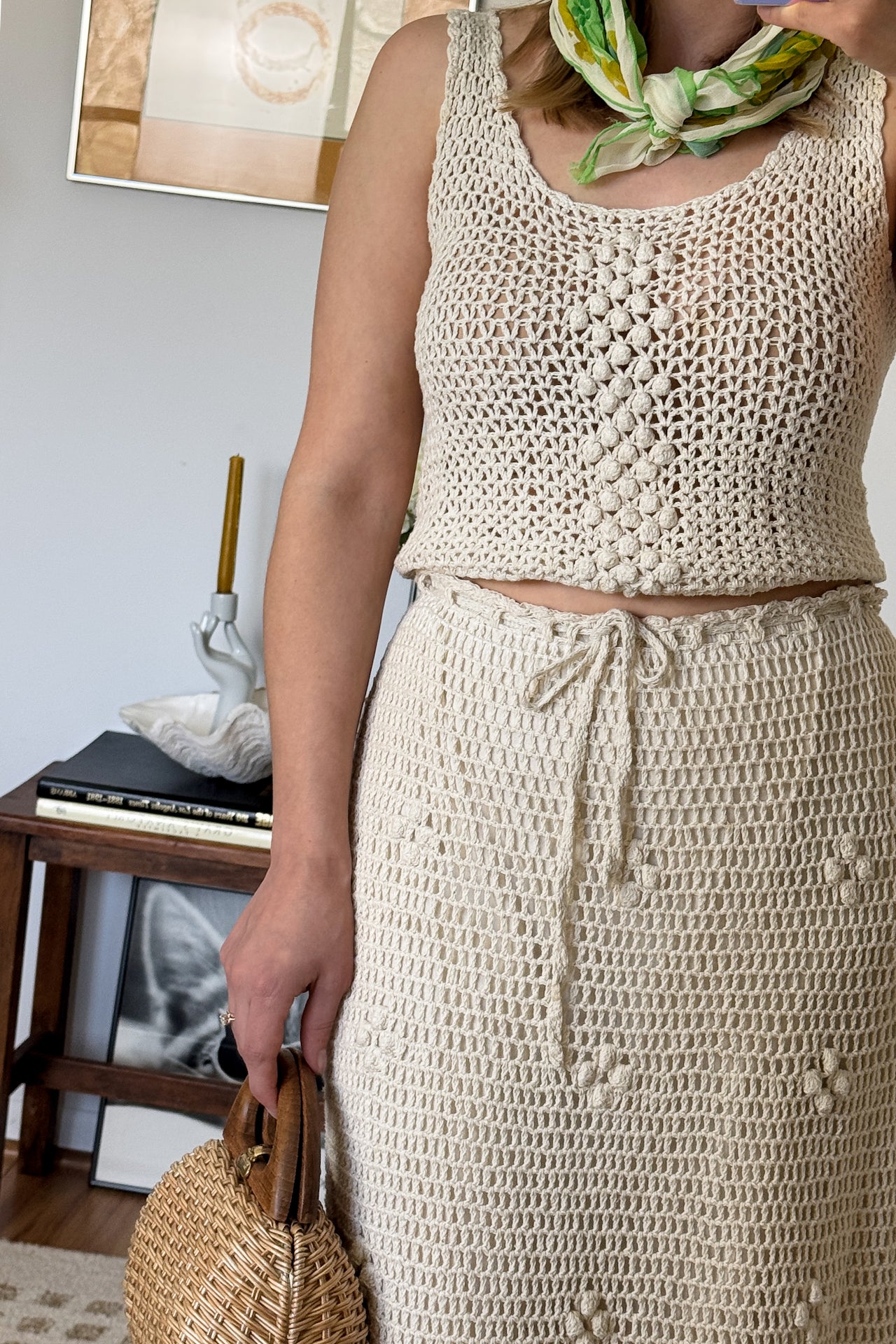 Vintage 70s Crochet Set