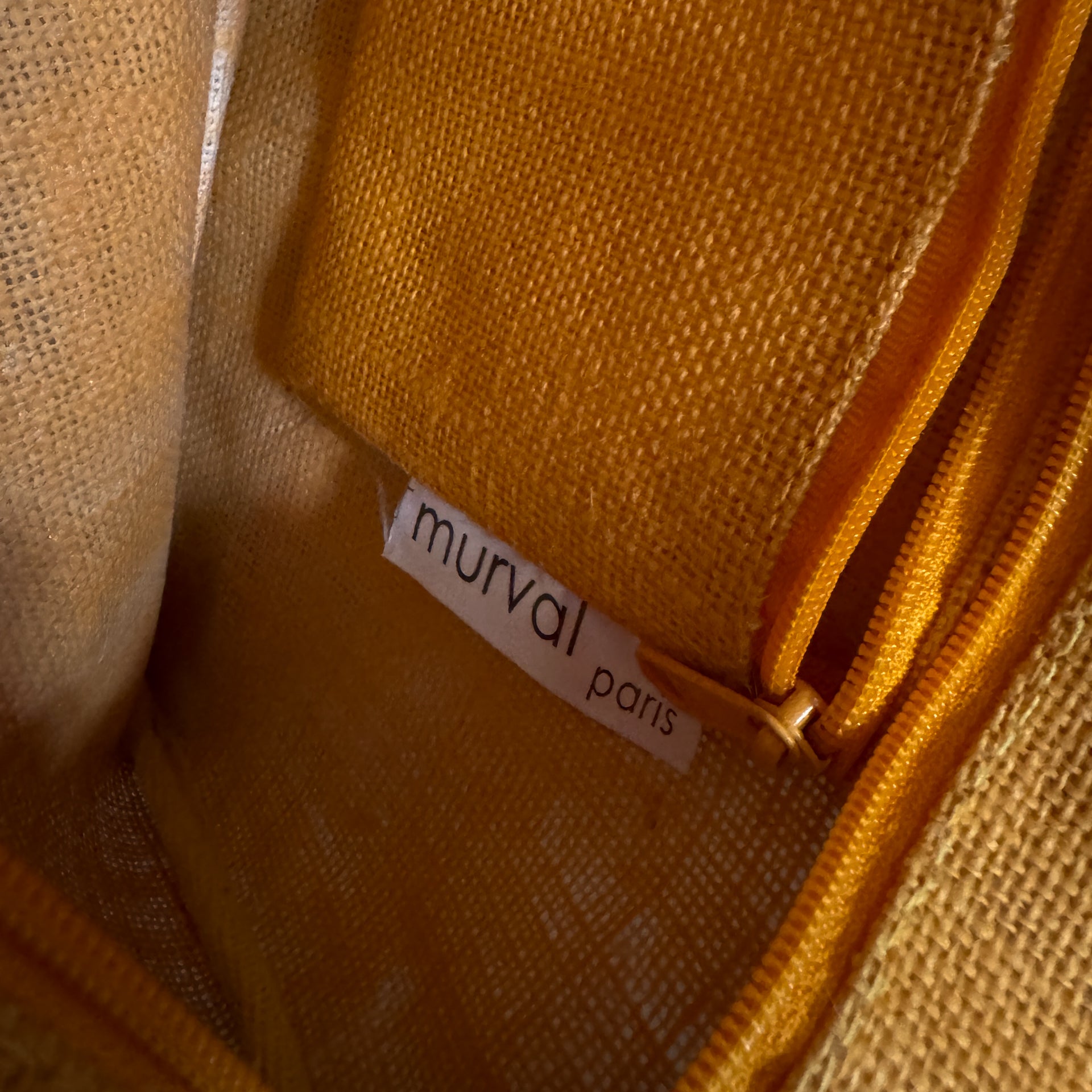 Vintage Orange Woven Bag