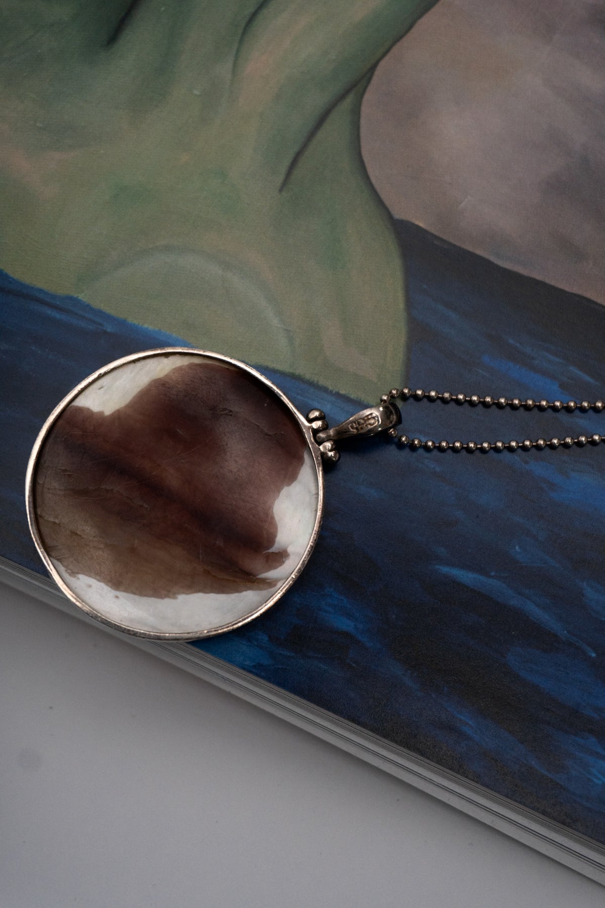 Vintage Mother-Of-Pearl Spiral Necklace