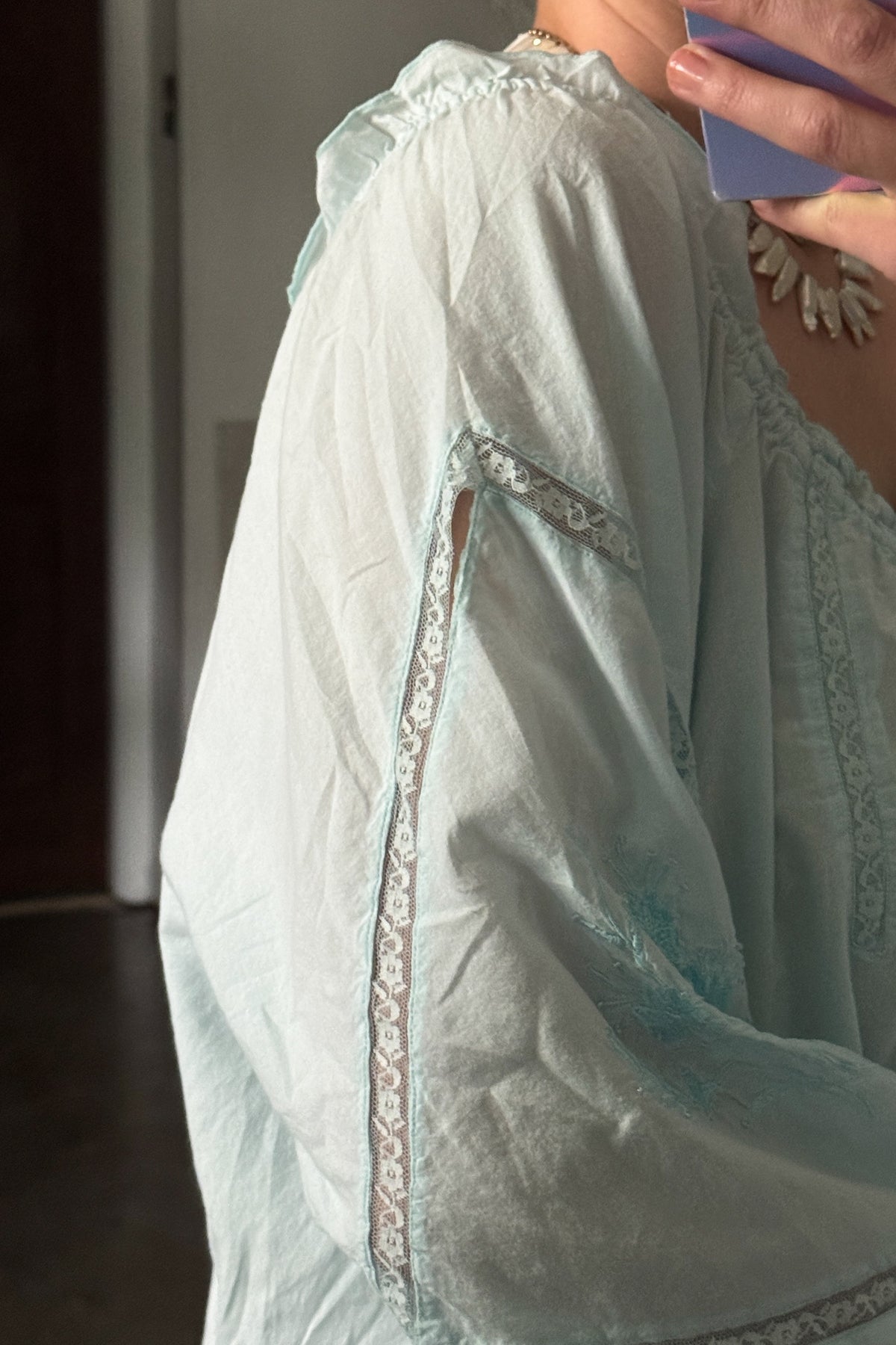 Vintage Cotton Baby Blue Dress