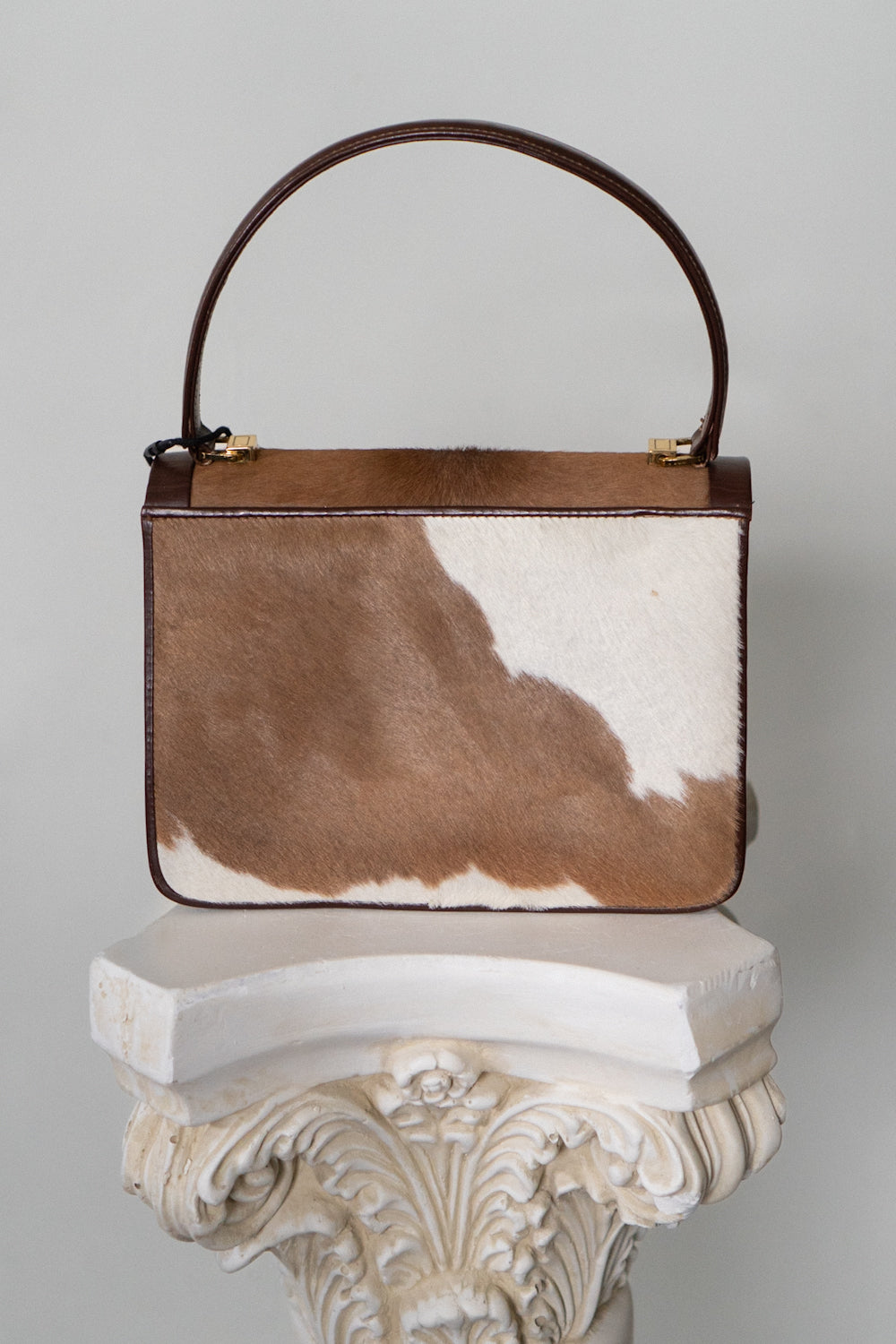 Vintage Calf Hair Tan Handbag