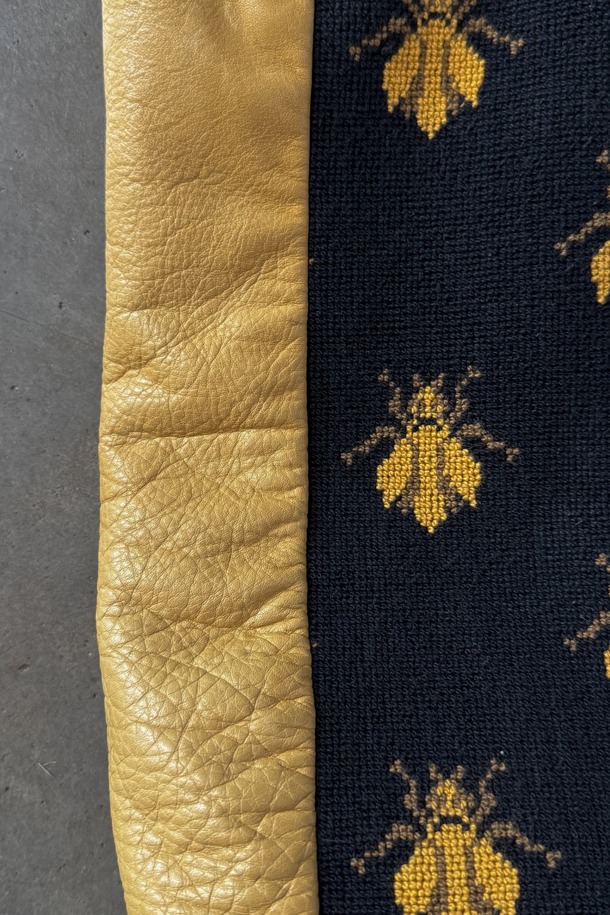 Honey Bee Tapestry Genuine Leather Oversized