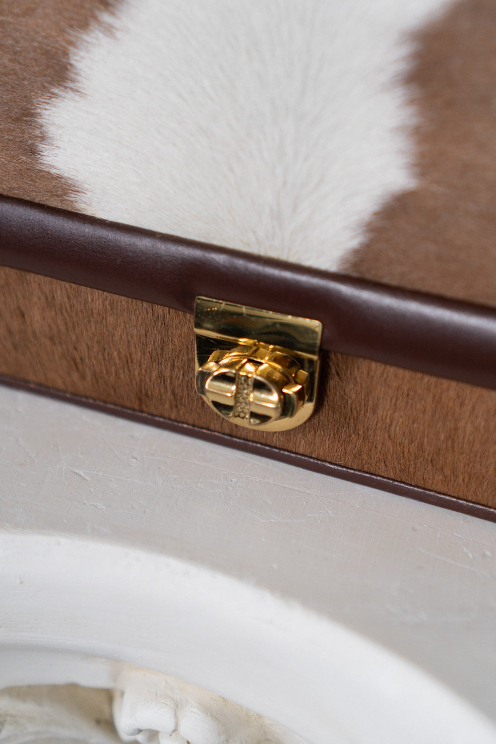 Vintage Calf Hair Tan Handbag