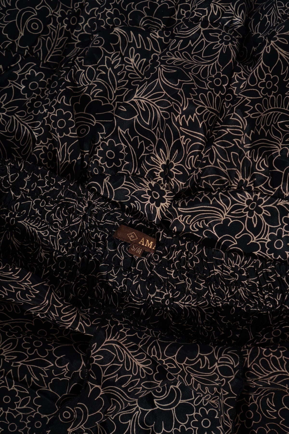 Y2K Black Floral Halter Dress
