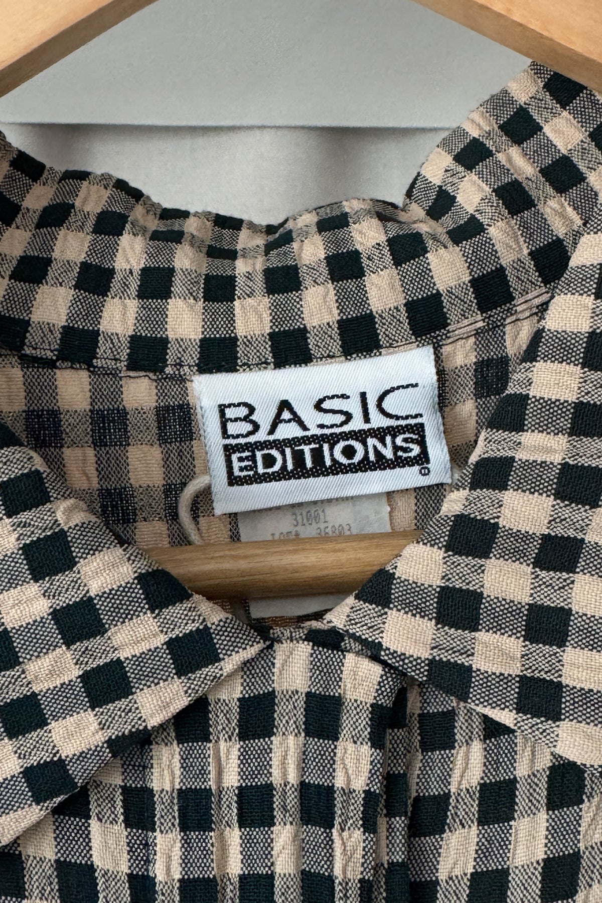 Vintage Green Gingham Button Up