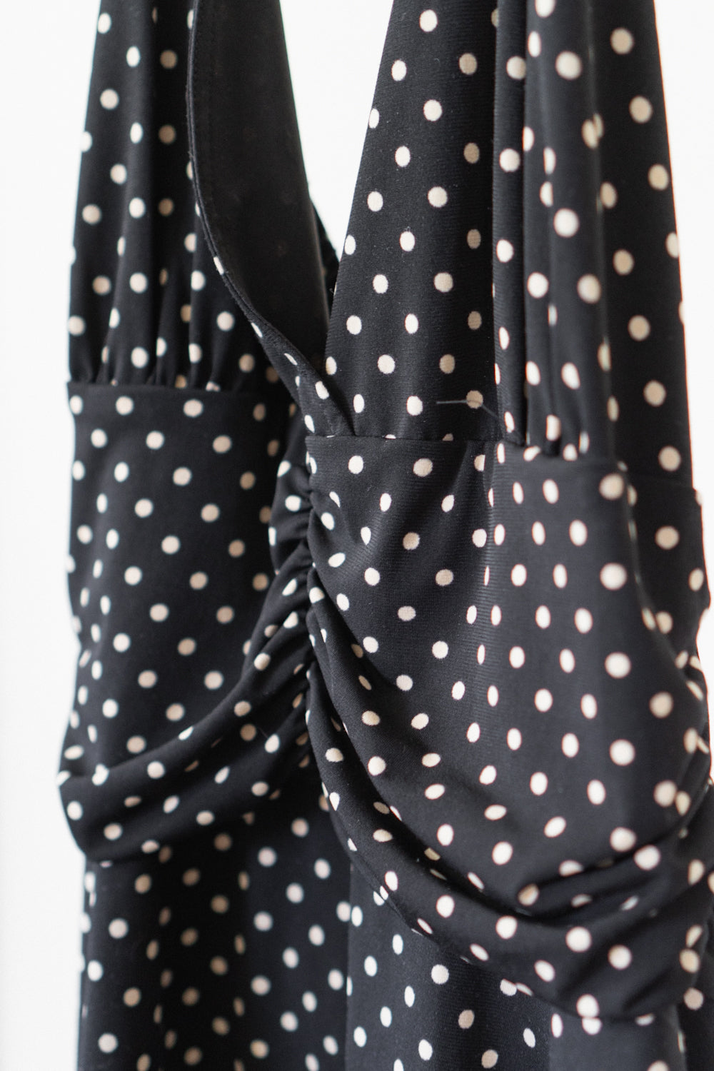 Vintage Black Polka Dot Halter Top