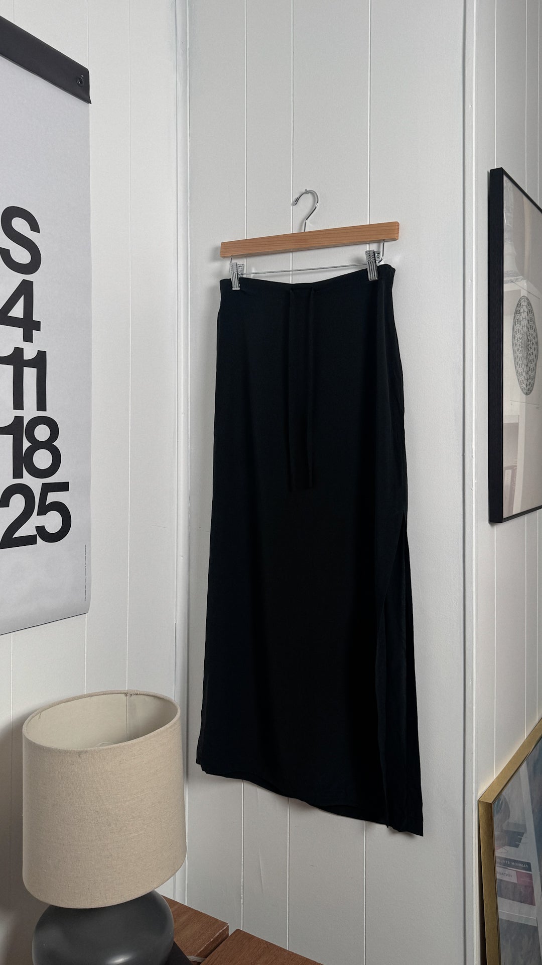 Vintage Semi Sheer Silk Maxi Skirt